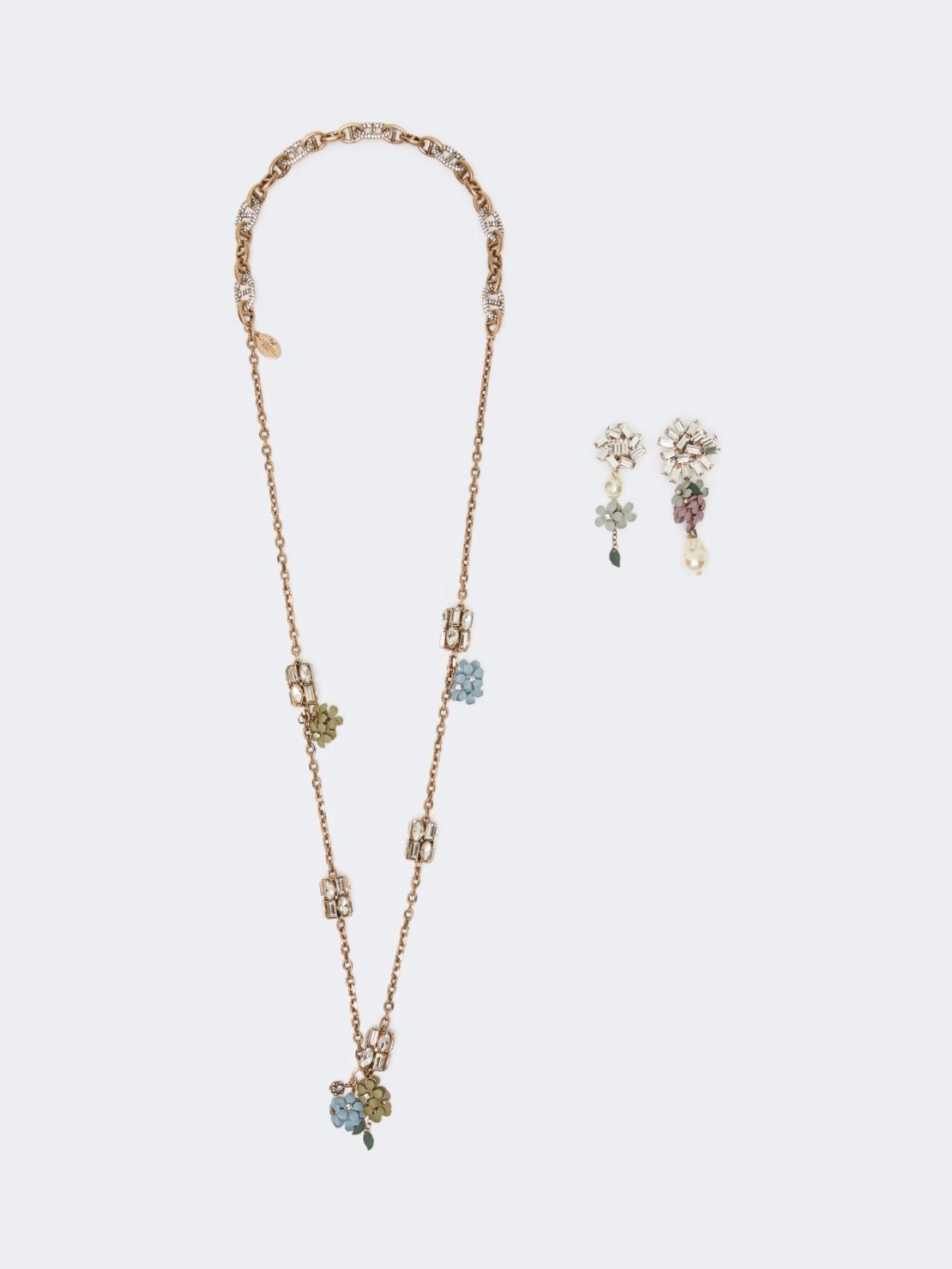 WEEKEND MAX MARA WKAPEVERA SET WITH FLOWER AND CRYSTAL DETAILS