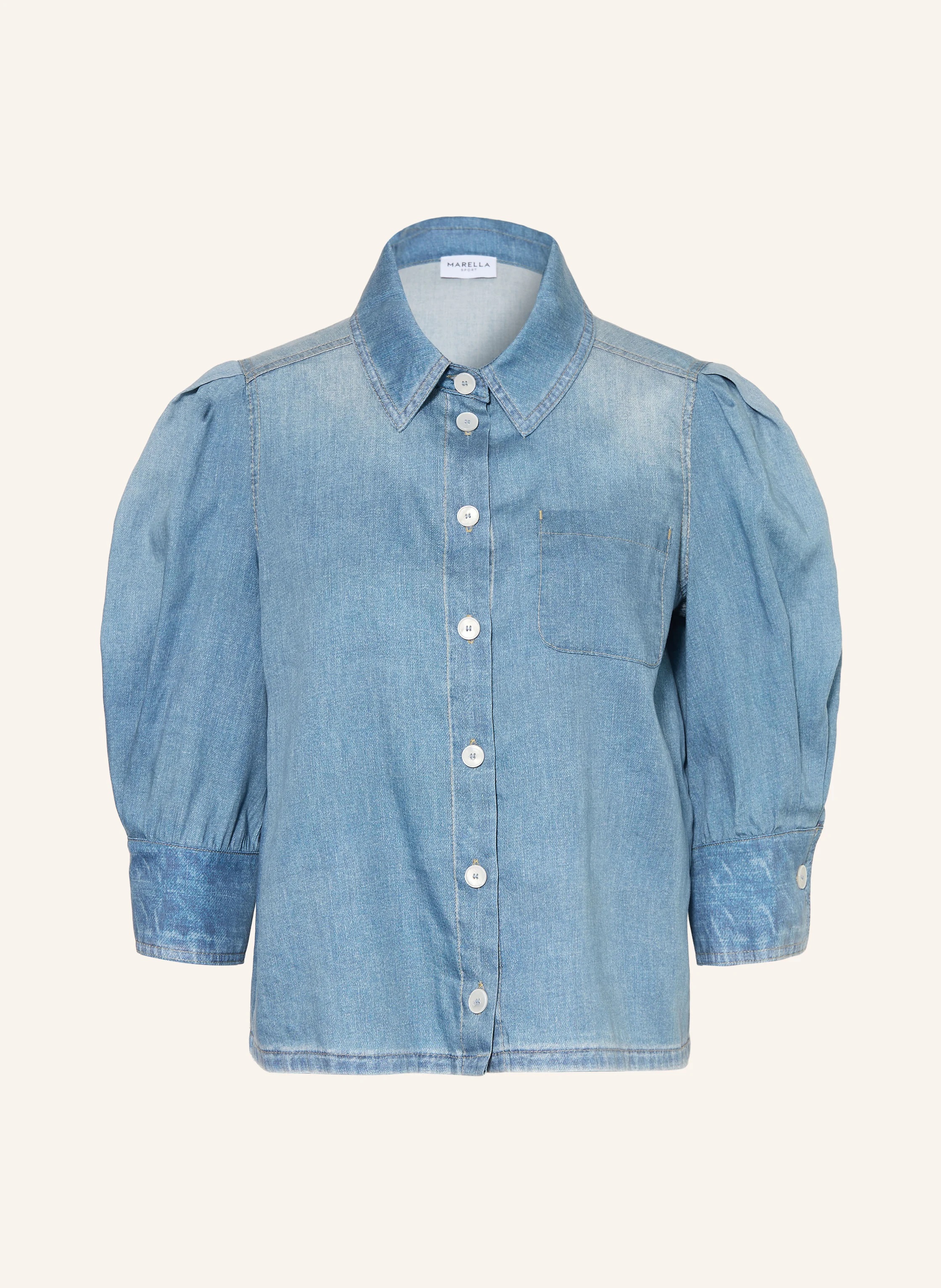 MARELLA MLSROMANA FLOWING VISCOSE BLEND DENIM EFFECT ΠΟΥΚΑΜΙΣΟ