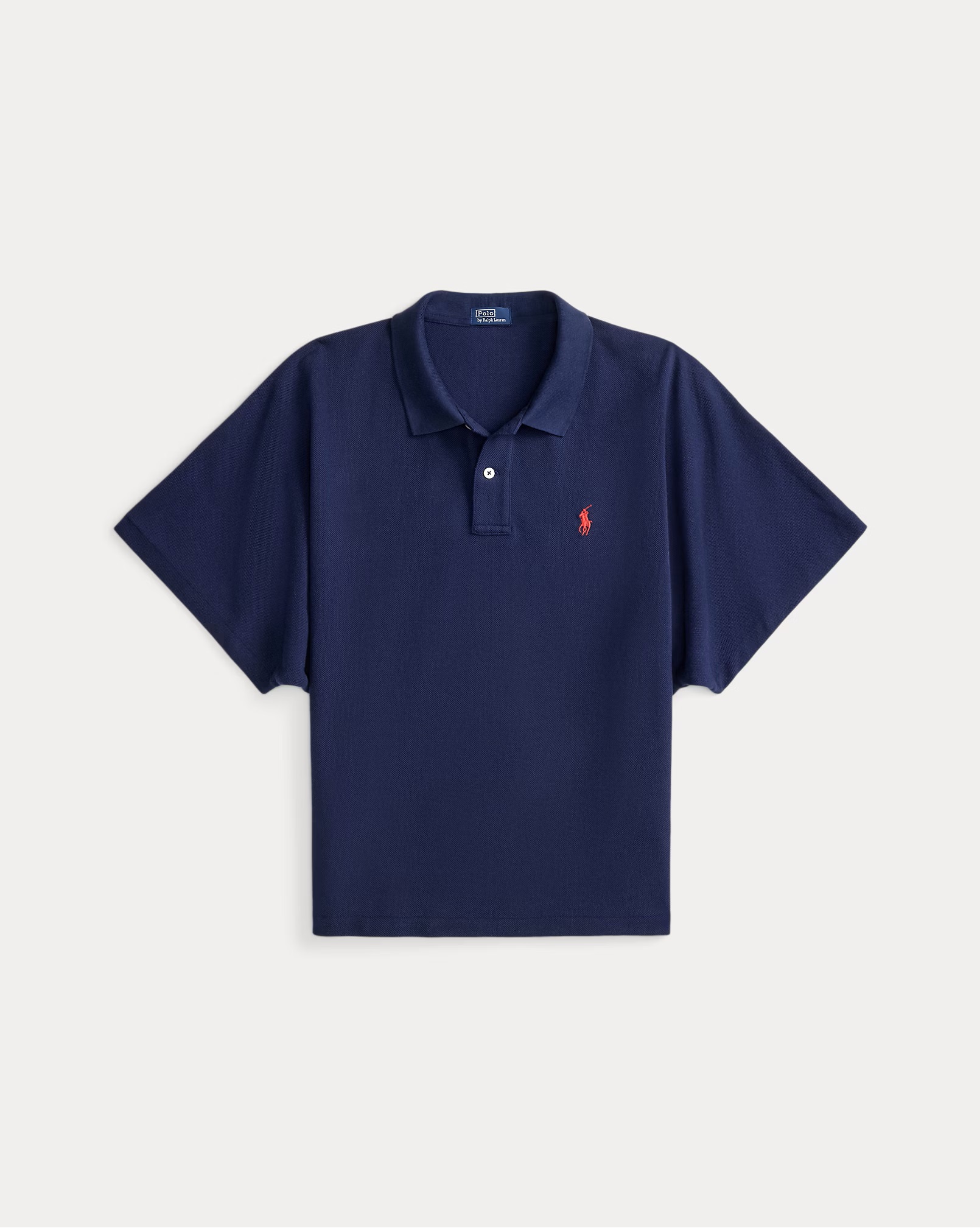POLO RALPH LAUREN DOLMAN-SLEEVE MESH POLO SHIRT