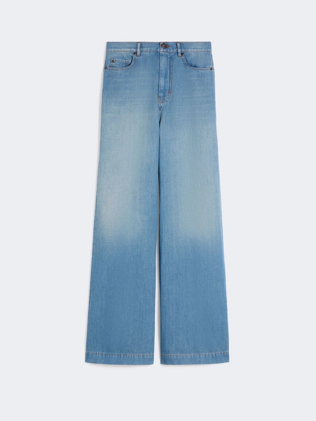WEEKEND MAX MARA WKDLATINO LINEN AND COTTON DENIM JEANS