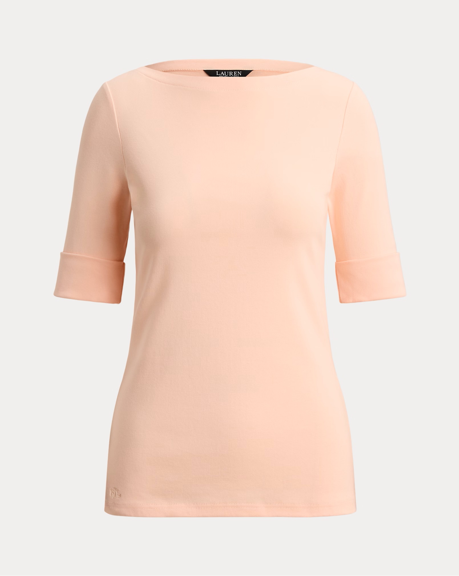 LAUREN RALPH LAUREN JUDY STRETCH COTTON BOATNECK ΜΠΛΟΥΖΑ