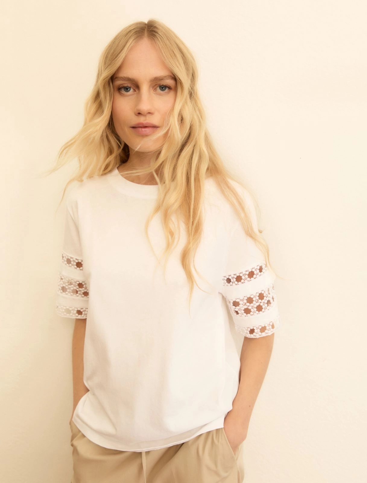 EMME EMMAPE PASSEMENTERIE DETAIL JERSEY T-SHIRT