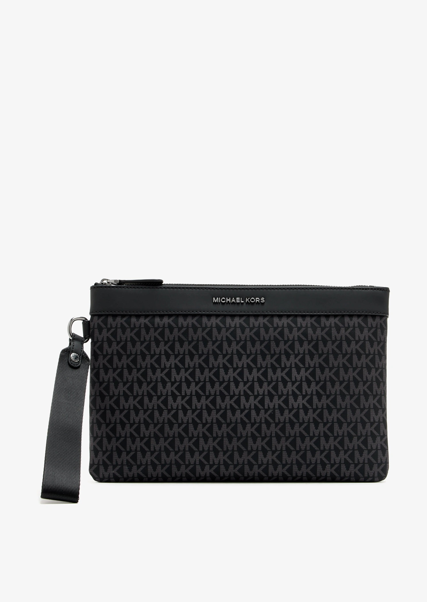 MICHAEL KORS MENS BROOKLYN PRINTED SIGNATURE LOGO TRAVEL POUCH