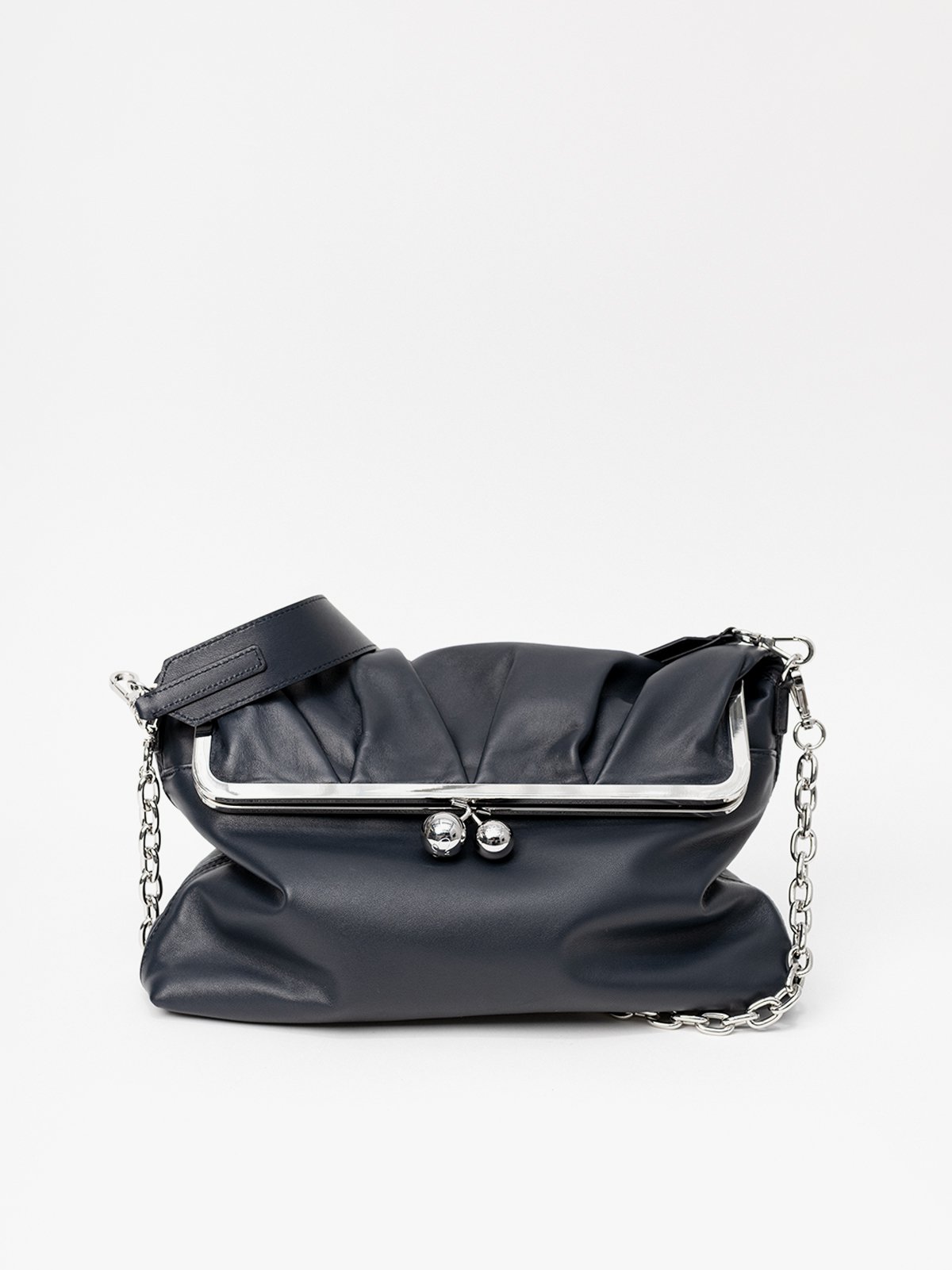 WEEKEND MAX MARA WKASLALOM SHINY NAPPA LEATHER ENVELOPE PASTICCINO ΤΣΑΝΤΑ