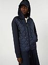 WEEKEND MAX MARA WKDEDITO PADDED HOODED JACKET IN WATER REPELLENT CANVAS AND JERSEY