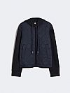 WEEKEND MAX MARA WKDEDITO PADDED HOODED JACKET IN WATER REPELLENT CANVAS AND JERSEY