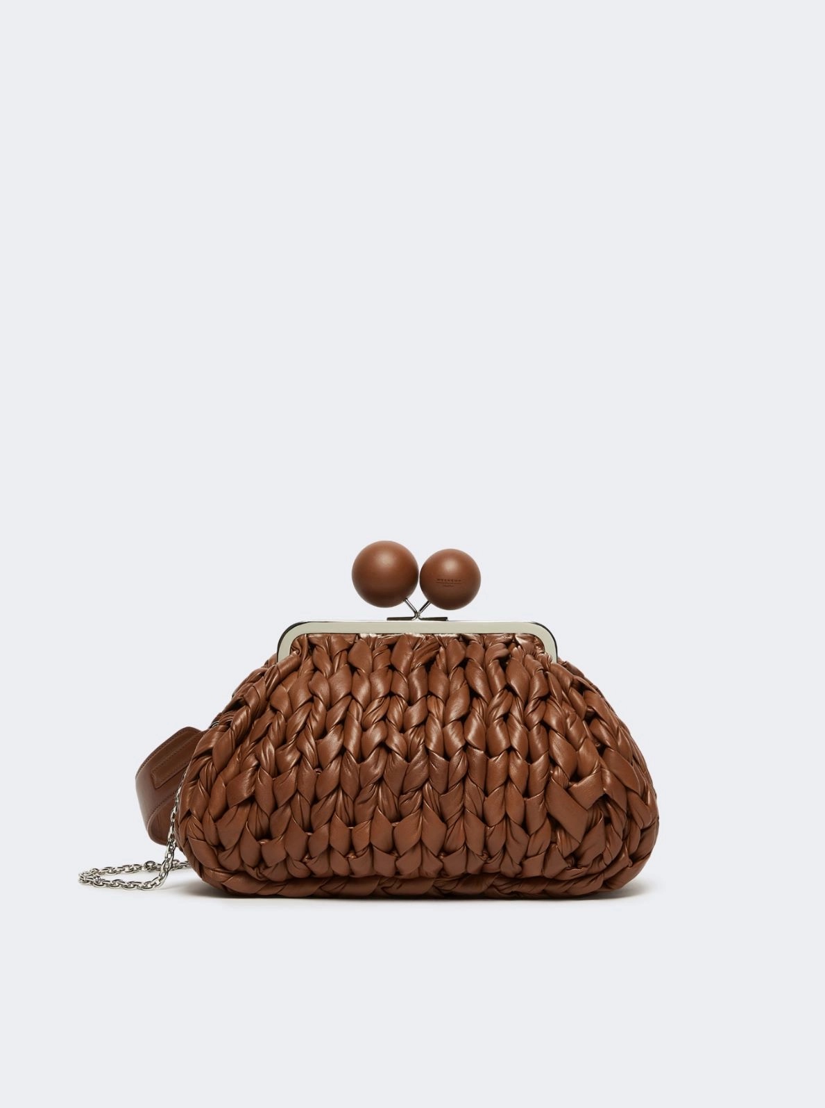 WEEKWND MAX MARA WKALIBERO MEDIUM NAPPA LEATHER TRICOT PASTICCINO ΤΣΑΝΤΑ