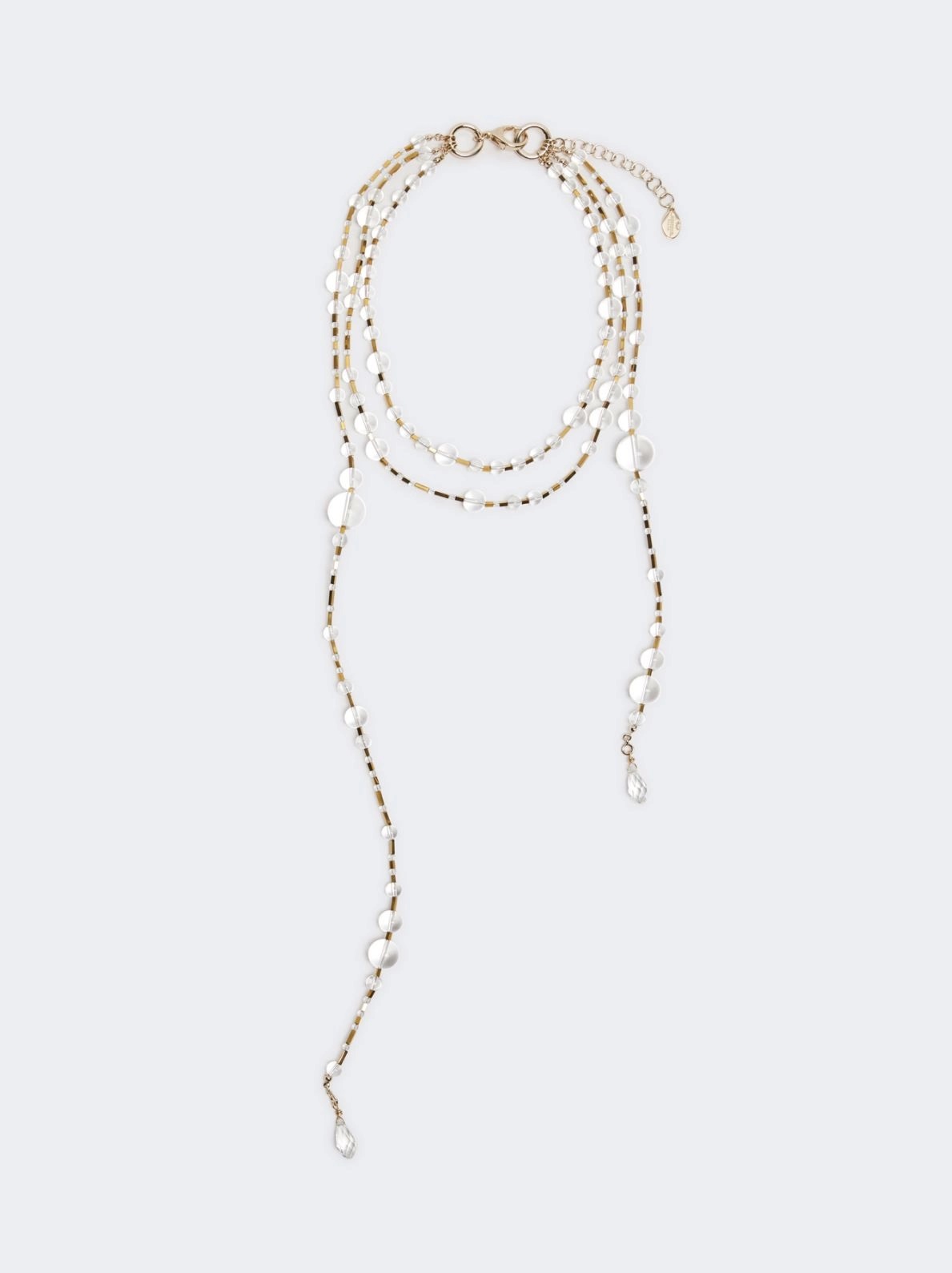 WEEKEND MAX MARA WKACERTO MULTI-STRAND METAL AND GLASS ΚΟΛΙΕ 