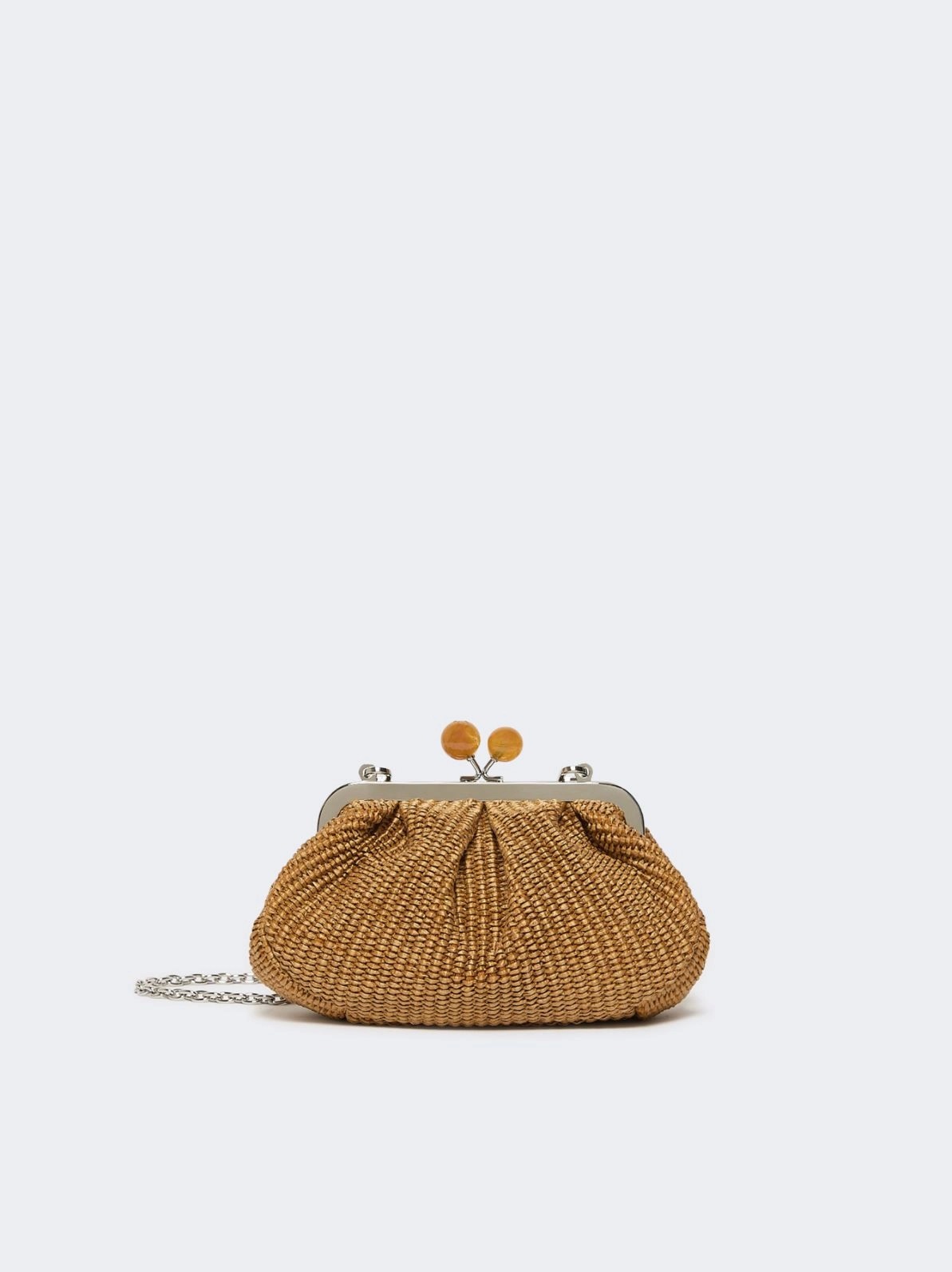 WEEKEND MAX MARA WKAPALMAS SMALL RAFFIA EFFECT PASTICCINO ΤΣΑΝΤΑ