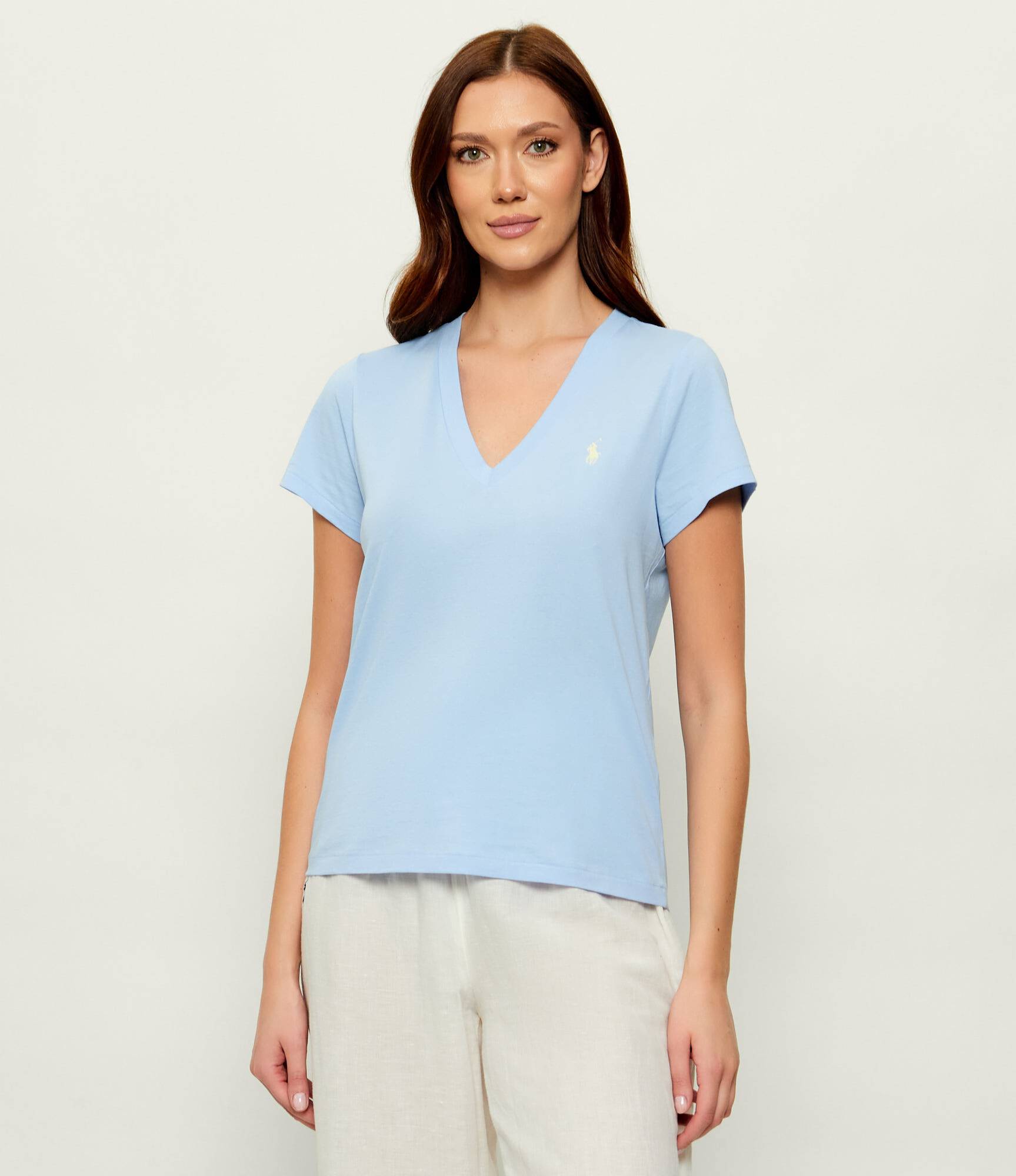 POLO RALPH LAUREN COTTON JERSEY V-NECK T-SHIRT