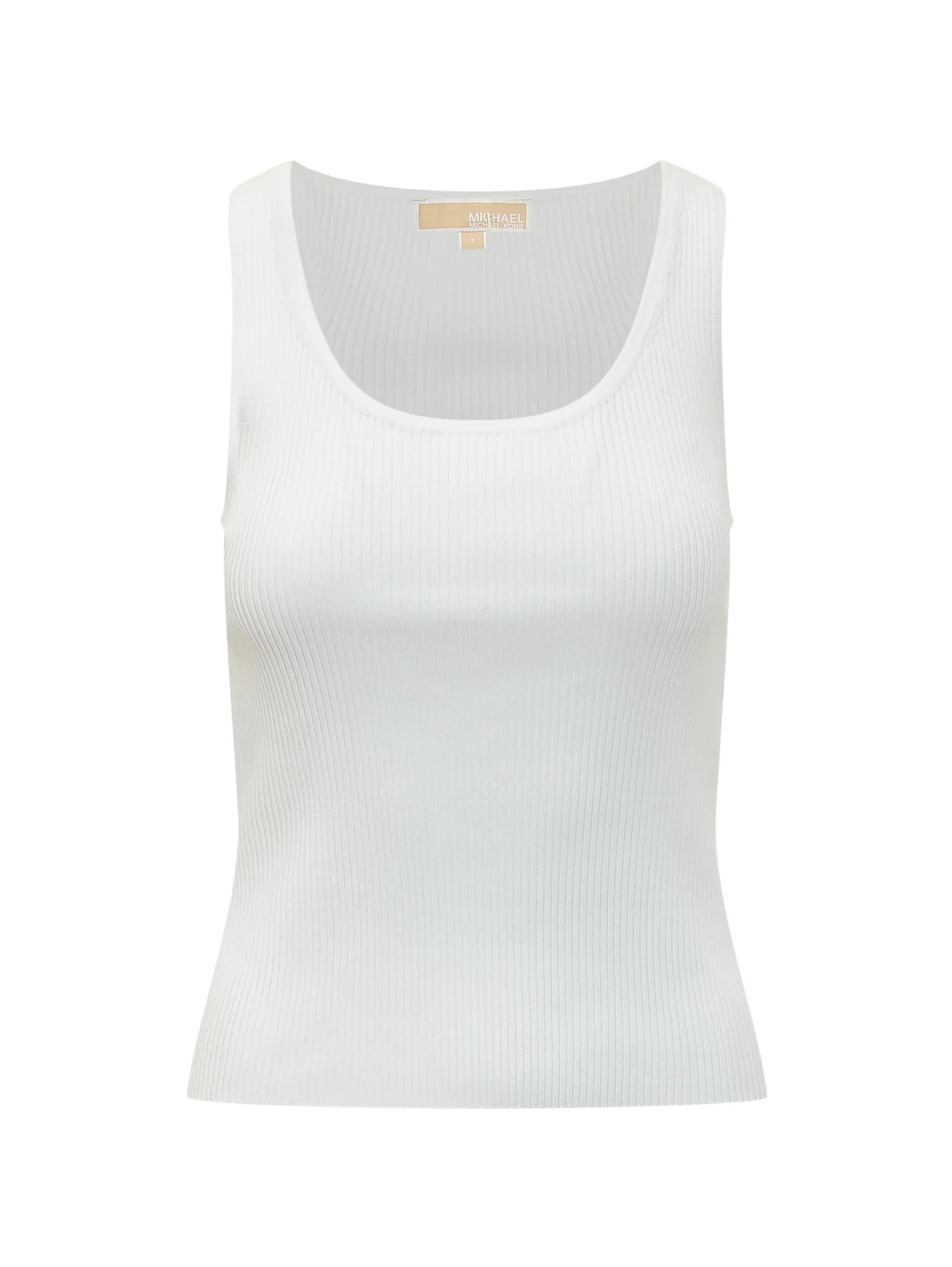 MICHAEL KORS RIBBED SCOOP NECK TANK TOP