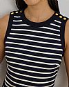 LAUREN RALPH LAUREN STRIPED ΦΟΡΕΜΑ