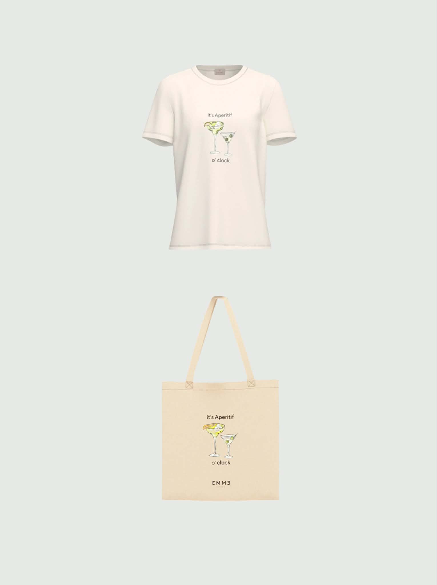 EMME EMMGOLA PRINTED T-SHIRT AND BAG