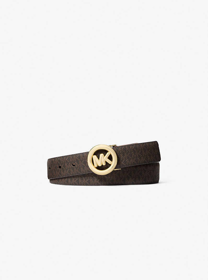 MICHAEL KORS MK POP CHARM SIGNATURE LOGO AND LEATHER ΖΩΝΗ