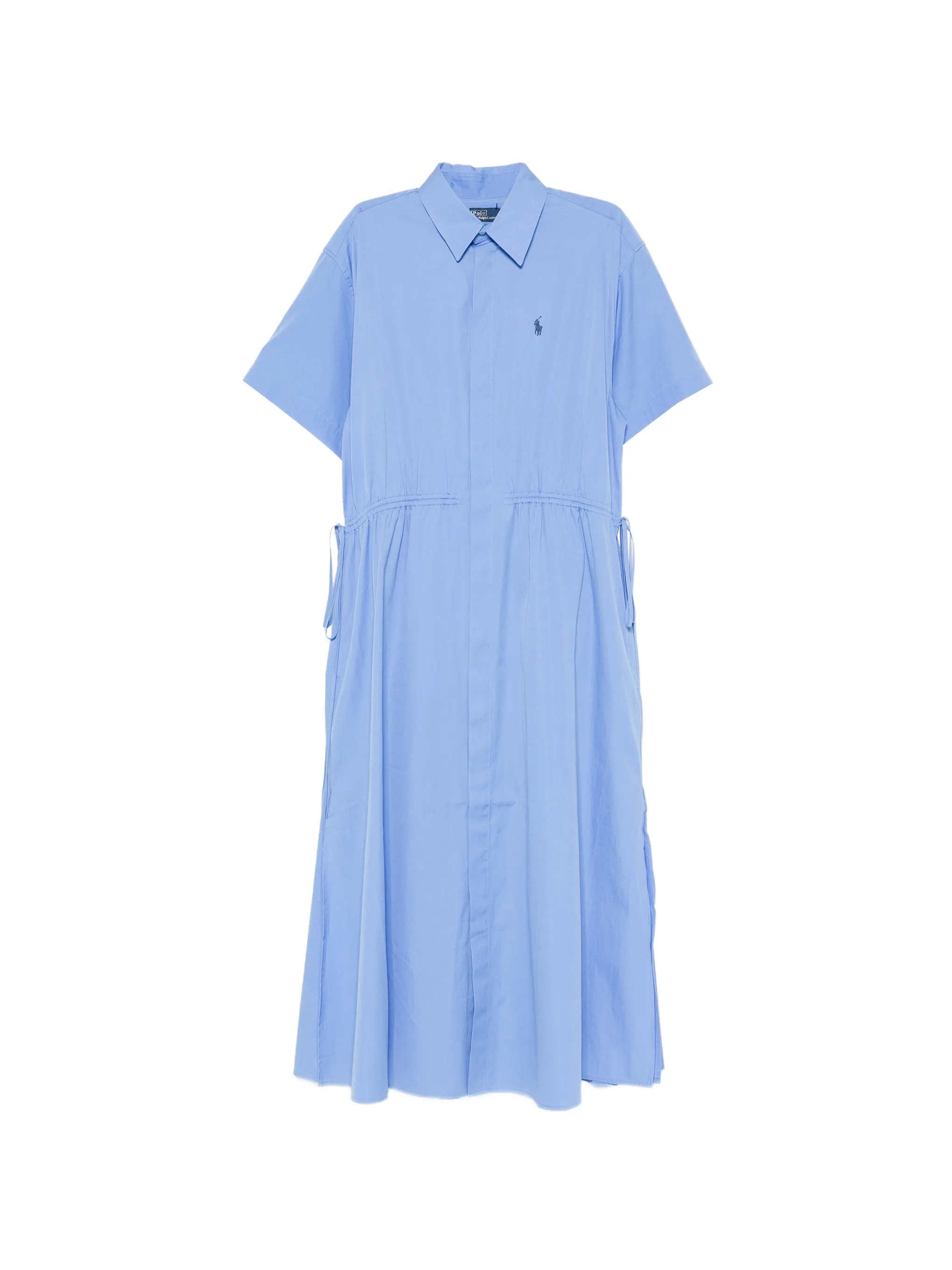 POLO RALPH LAUREN COTTON DRAWCORD MAXI SHIRTDRESS