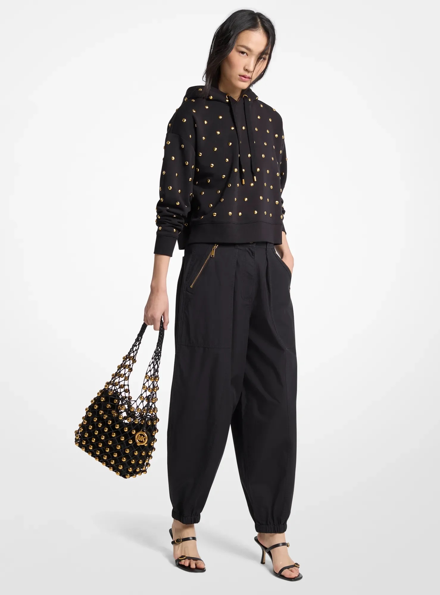 MICHAEL KORS COTTON POPLIN PARACHUTE JOGGER 