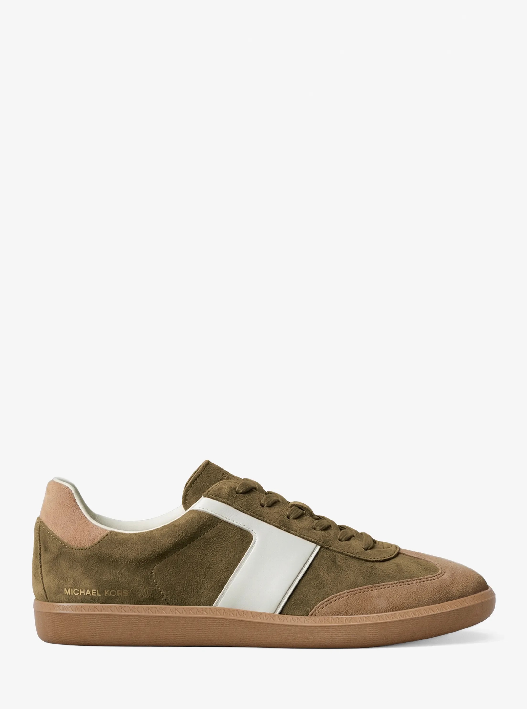 MICHAEL KORS JOVIE COLOR-BLOCK SUEDE SNEAKERS