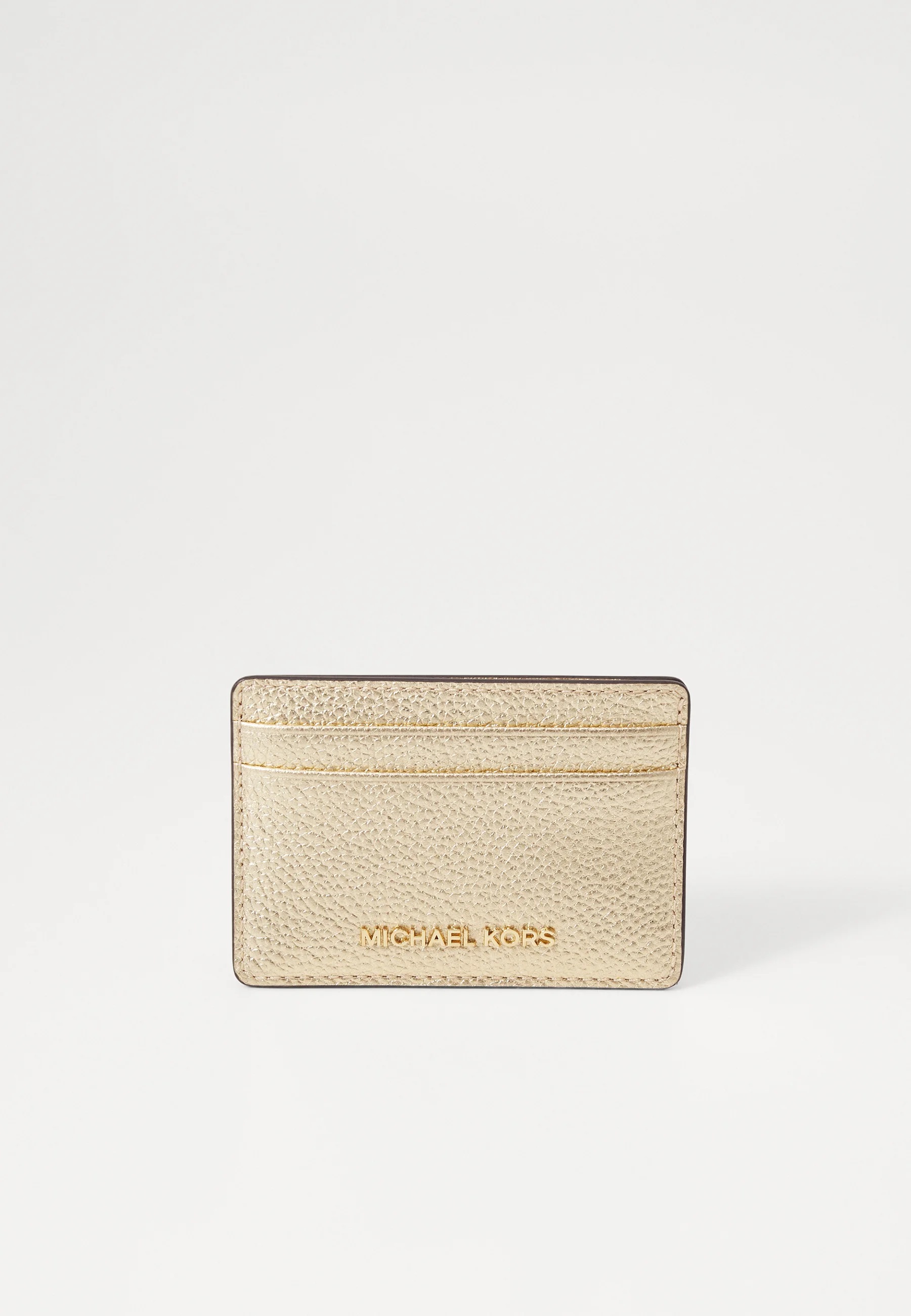 MICHAEL KORS JET SET METALLIC LEATHER CARD CASE