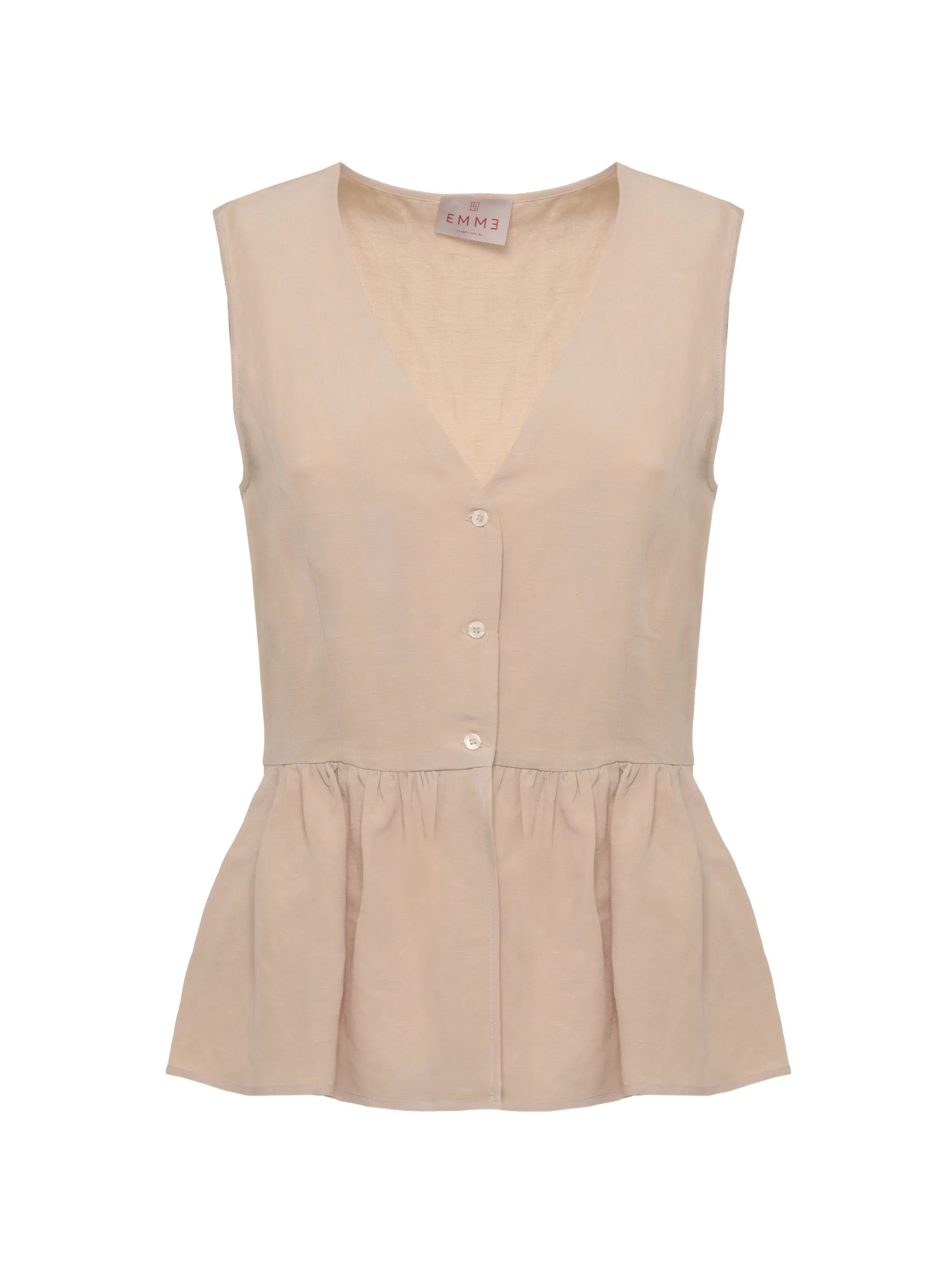 EMME EMMELMO VISCOSE AND LINEN TOP