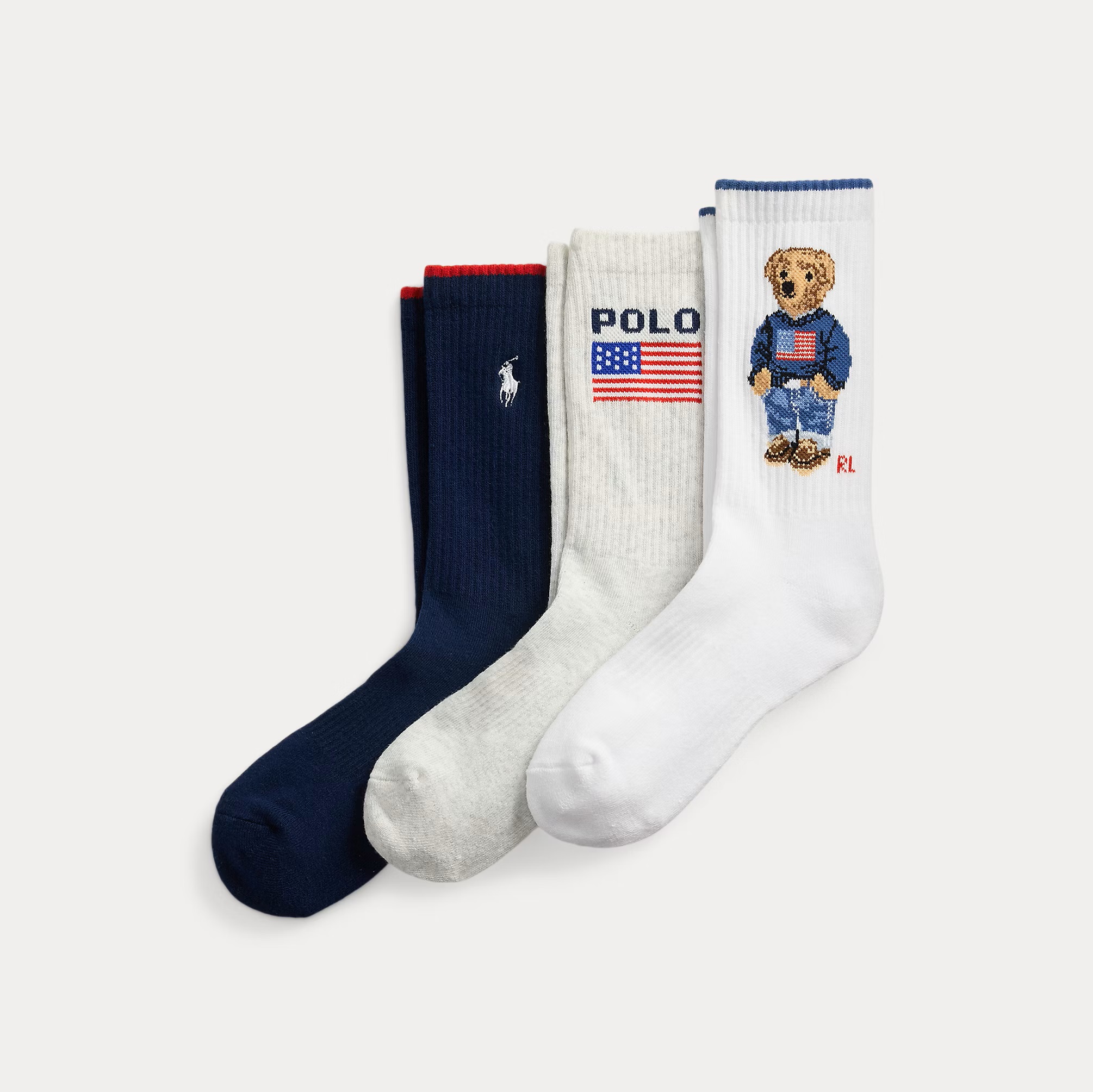 POLO RALPH LAUREN POLO BEAR LOGO CREW 3-PACK ΚΑΛΤΣΕΣ