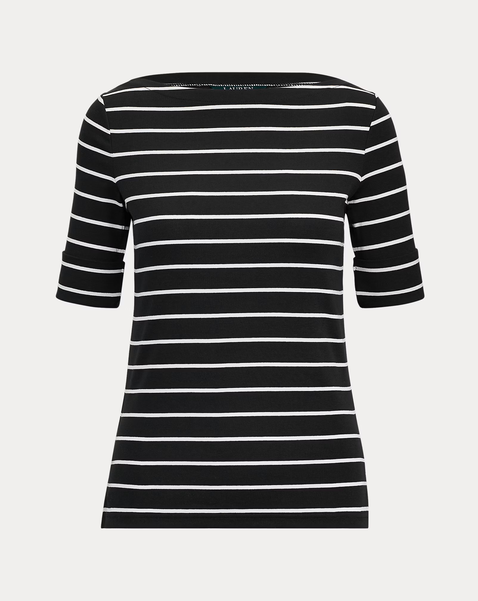 LAUREN RALPH LAUREN STRETCH JUDY COTTON BOATNECK ΜΠΛΟΥΖΑ
