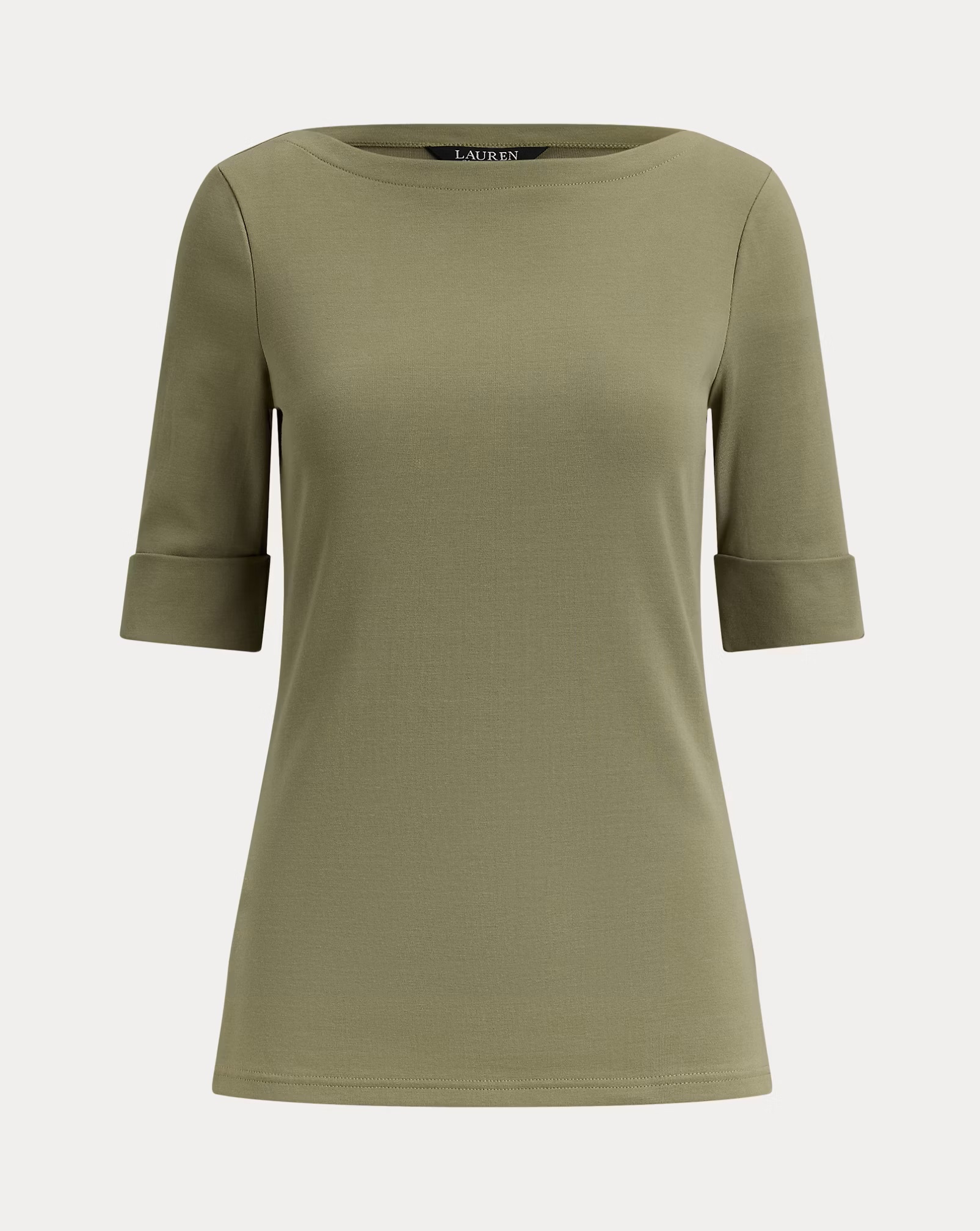LAUREN RALPH LAUREN JUDY STRETCH COTTON BOATNECK ΜΠΛΟΥΖΑ