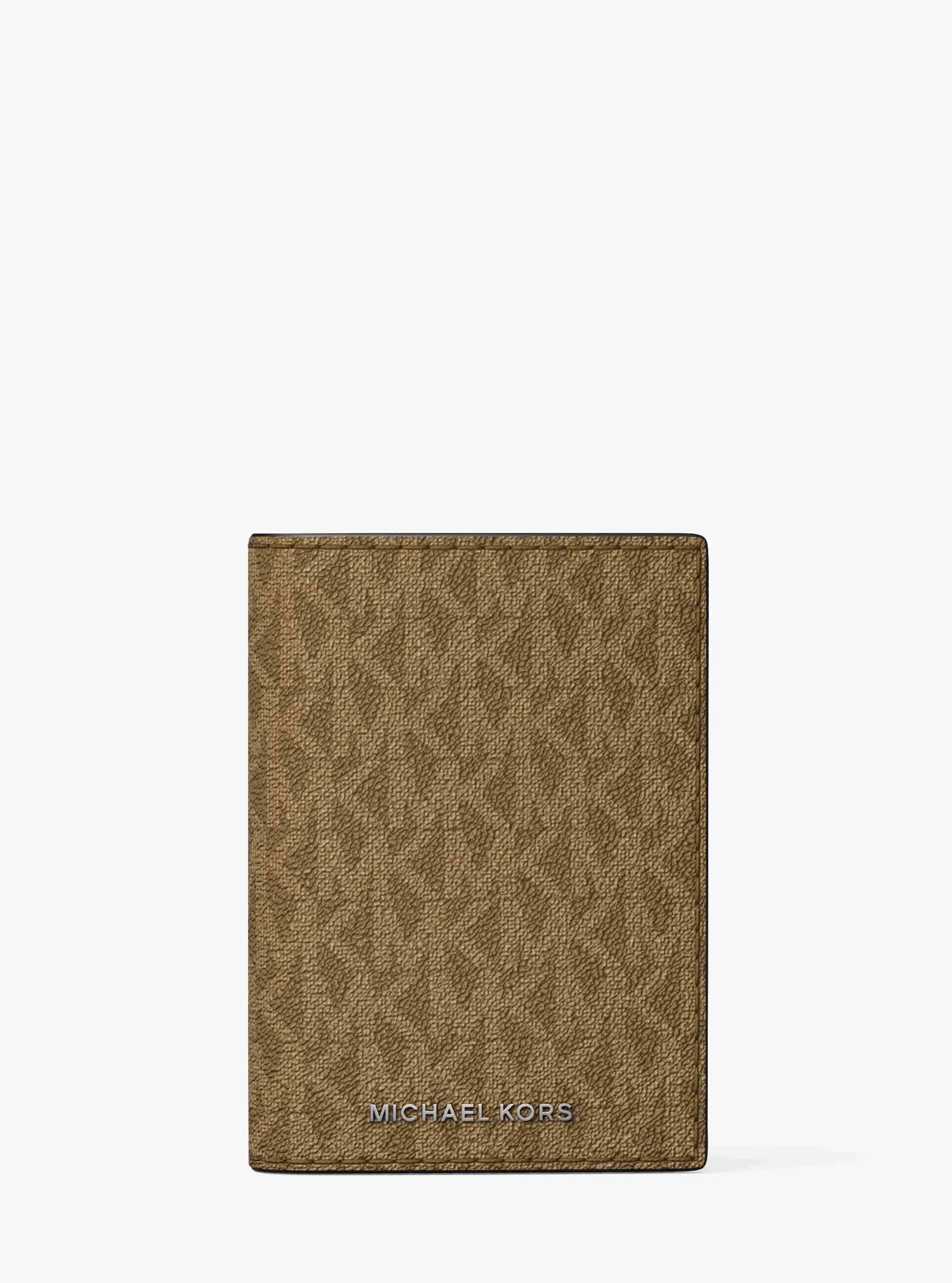 MICHAEL KORS MENS HUDSON SIGNATURE LOGO FOLIO CARD CASE