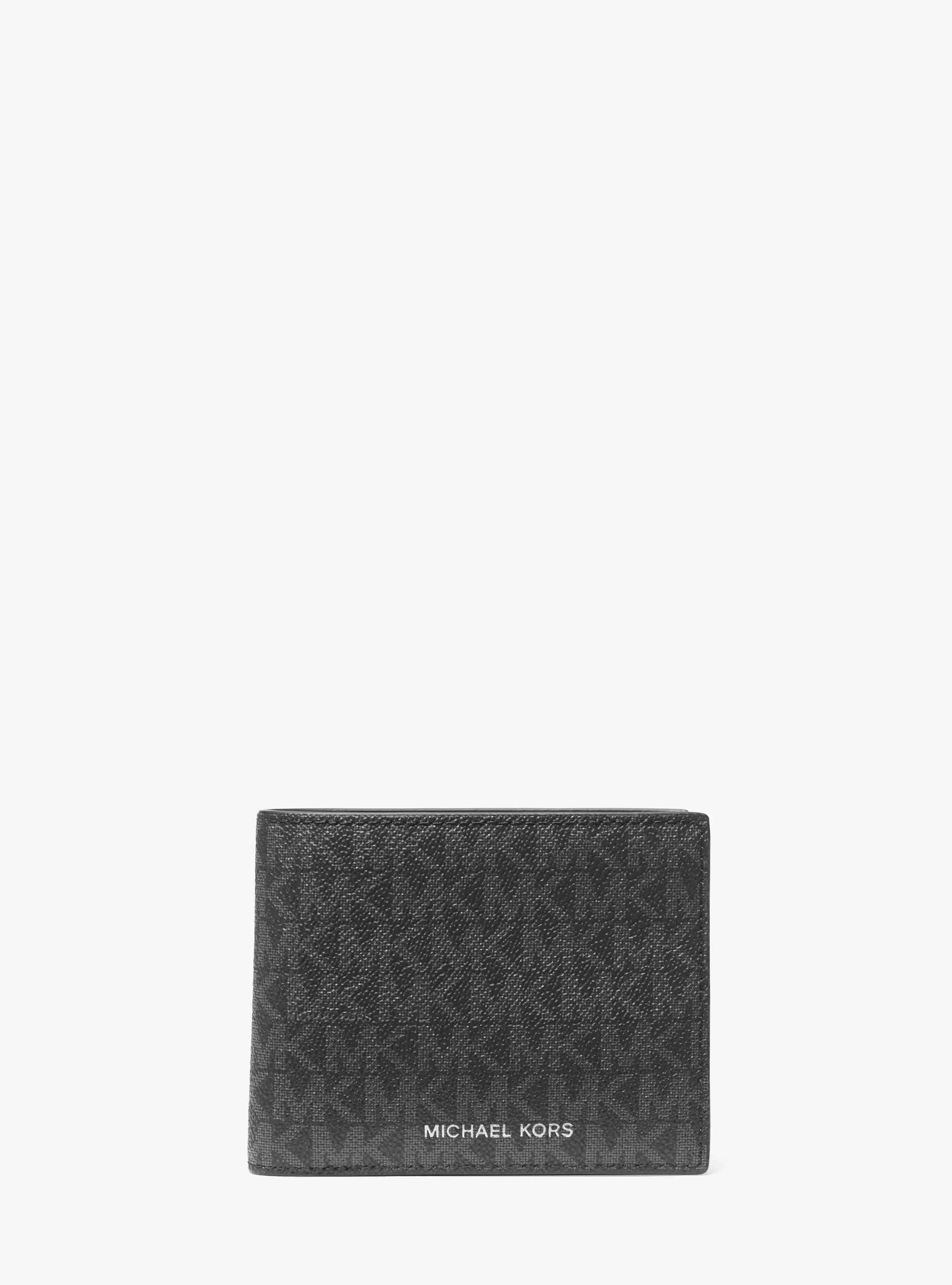 MICHAEL KORS MENS HARRISON LOGO BILLFORD WALLET WITH PASSCASE