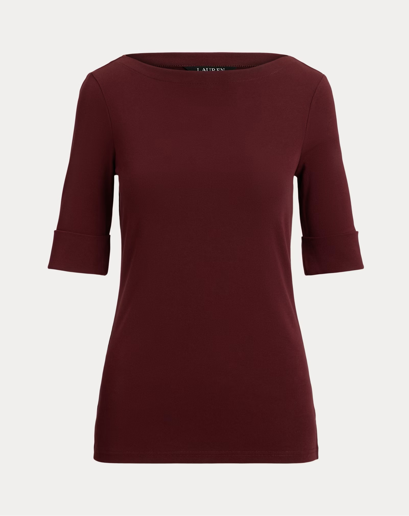 LAUREN RALPH LAUREN JUDY STRETCH COTTON BOATNECK ΜΠΛΟΥΖΑ