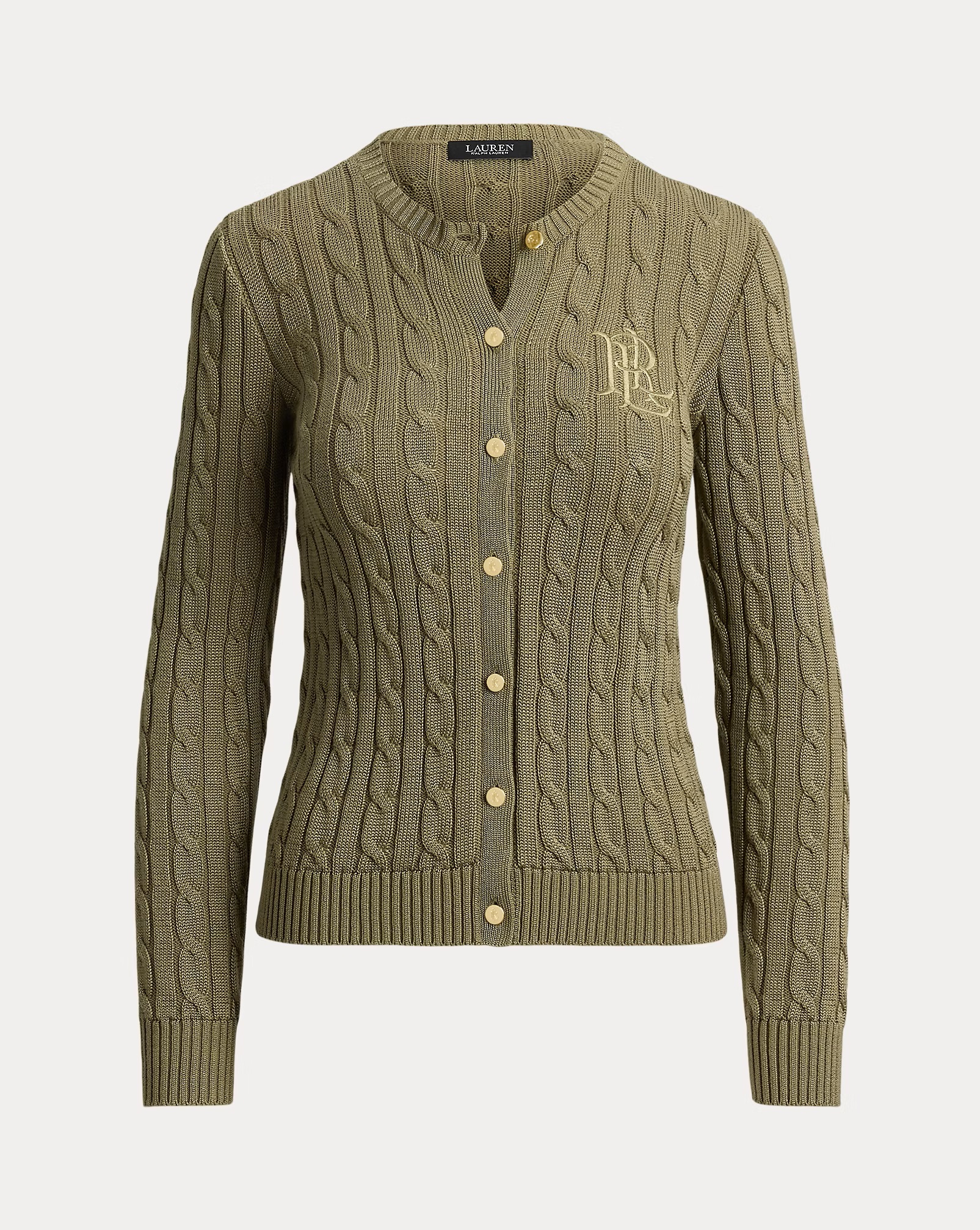 LAUREN RALPH LAUREN CABLE KNIT COTTON BLEND ΖΑΚΕΤΑ