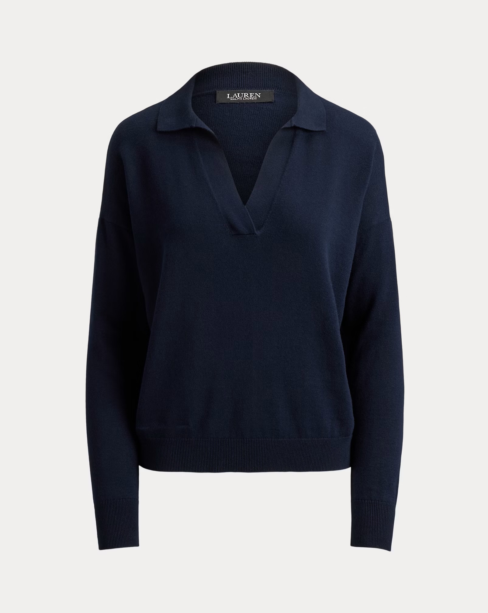 LAUREN RALPH LAUREN COTTON MODAL POLO ΠΛΕΚΤΟ