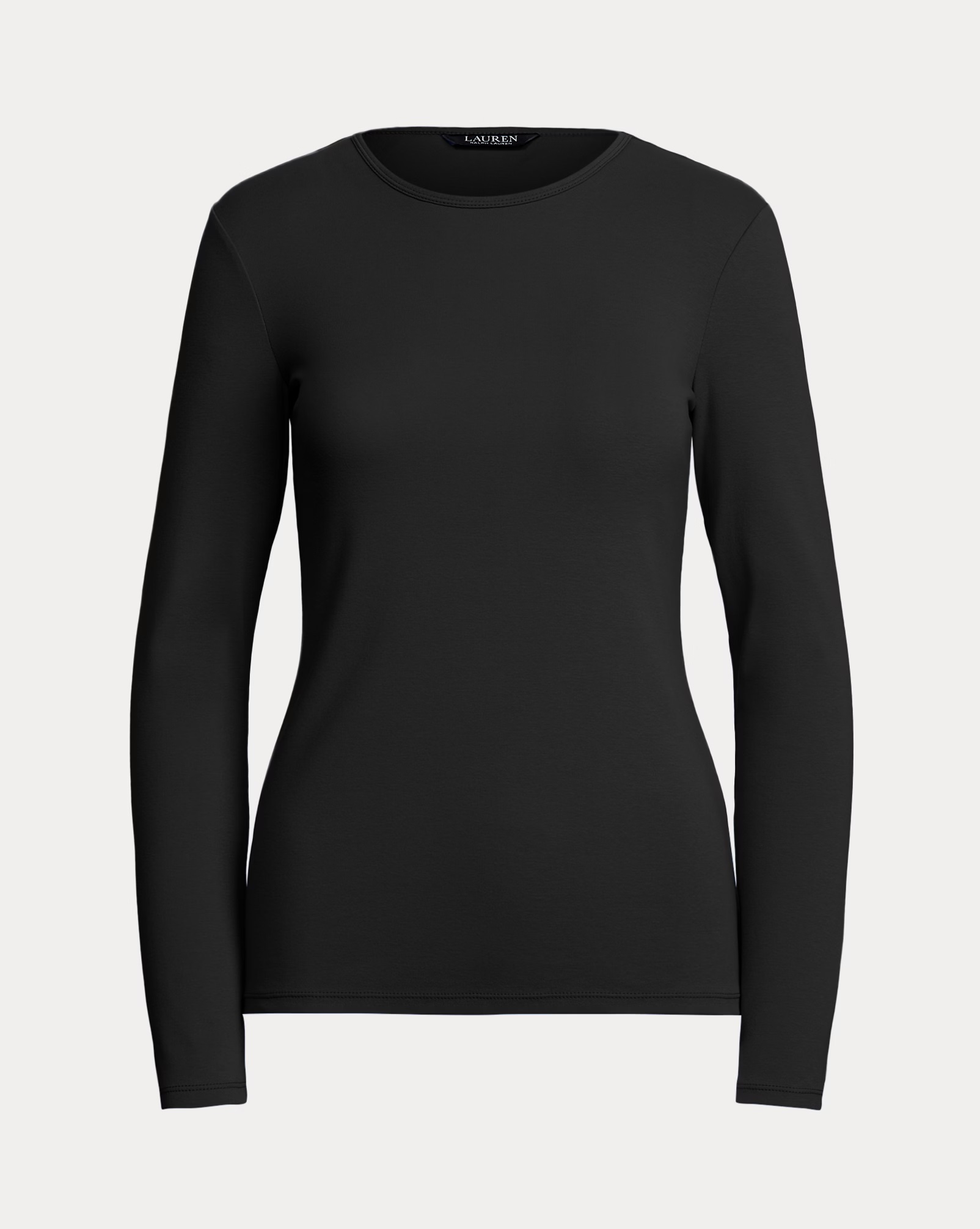 LAUREN RALPH LAUREN STRETCH COTTON LONG SLEEVE T-SHIRT