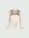 MARELLA MLLGETTONE SILK BLEND SATIN ΜΠΛΟΥΖΑ