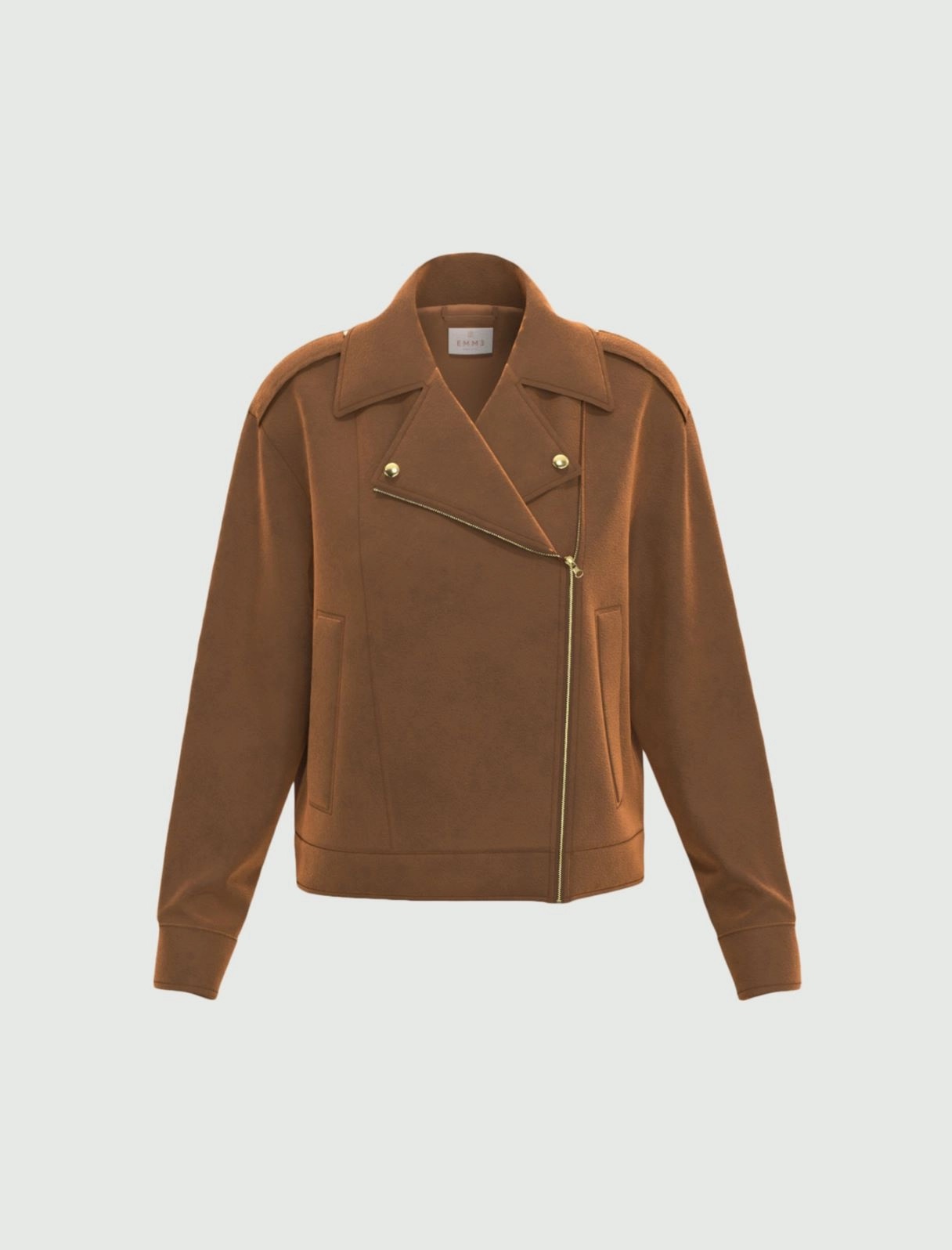 EMME EMMDOMINO STRETCH JERSEY BIKER JACKET
