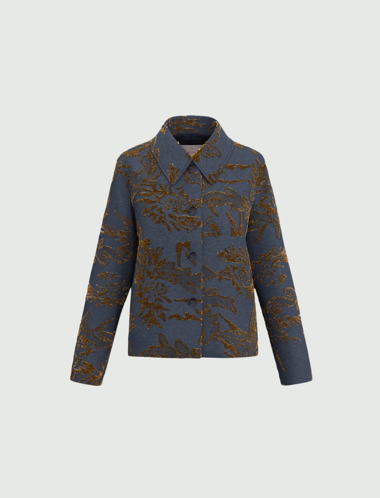 EMME EMMGHIERA FADED JACQUARD DENIM JACKET