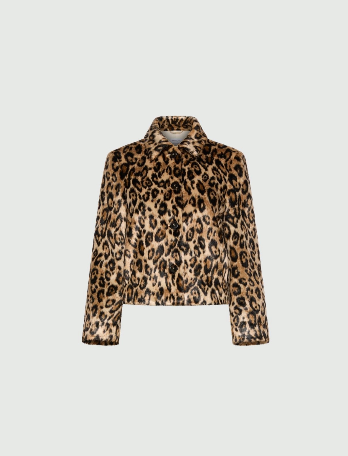 MARELLA MLSANGEL BOXY PONY SKIN PRINT JERSEY JACKET