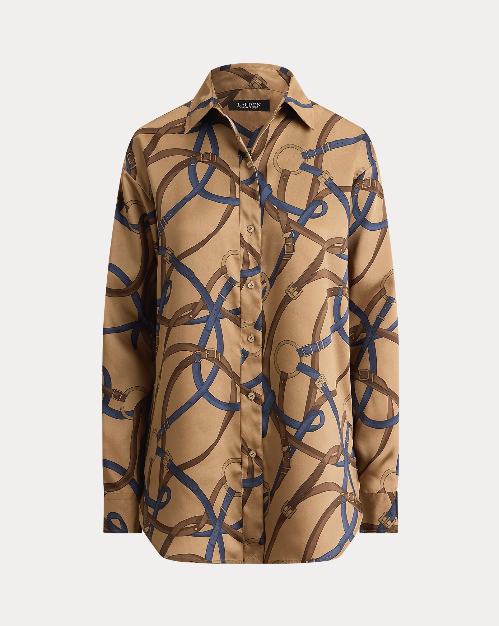 LAUREN RALPH LAUREN RELAXED FIT BELTING PRINT TWILL ΠΟΥΚΑΜΙΣΟ