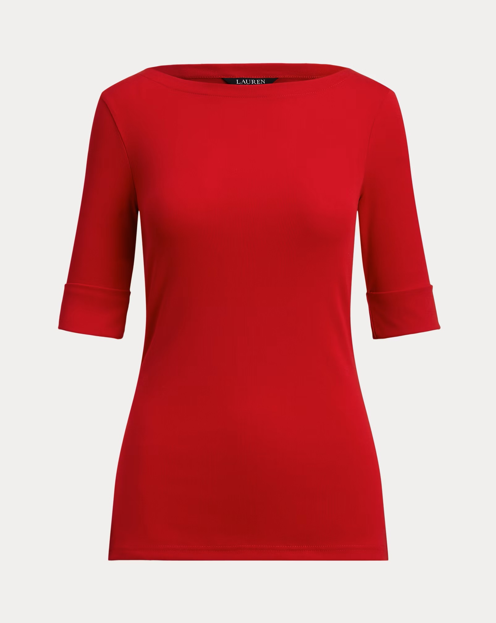 LAUREN RALPH LAUREN JUDY STRETCH COTTON BOATNECK ΜΠΛΟΥΖΑ