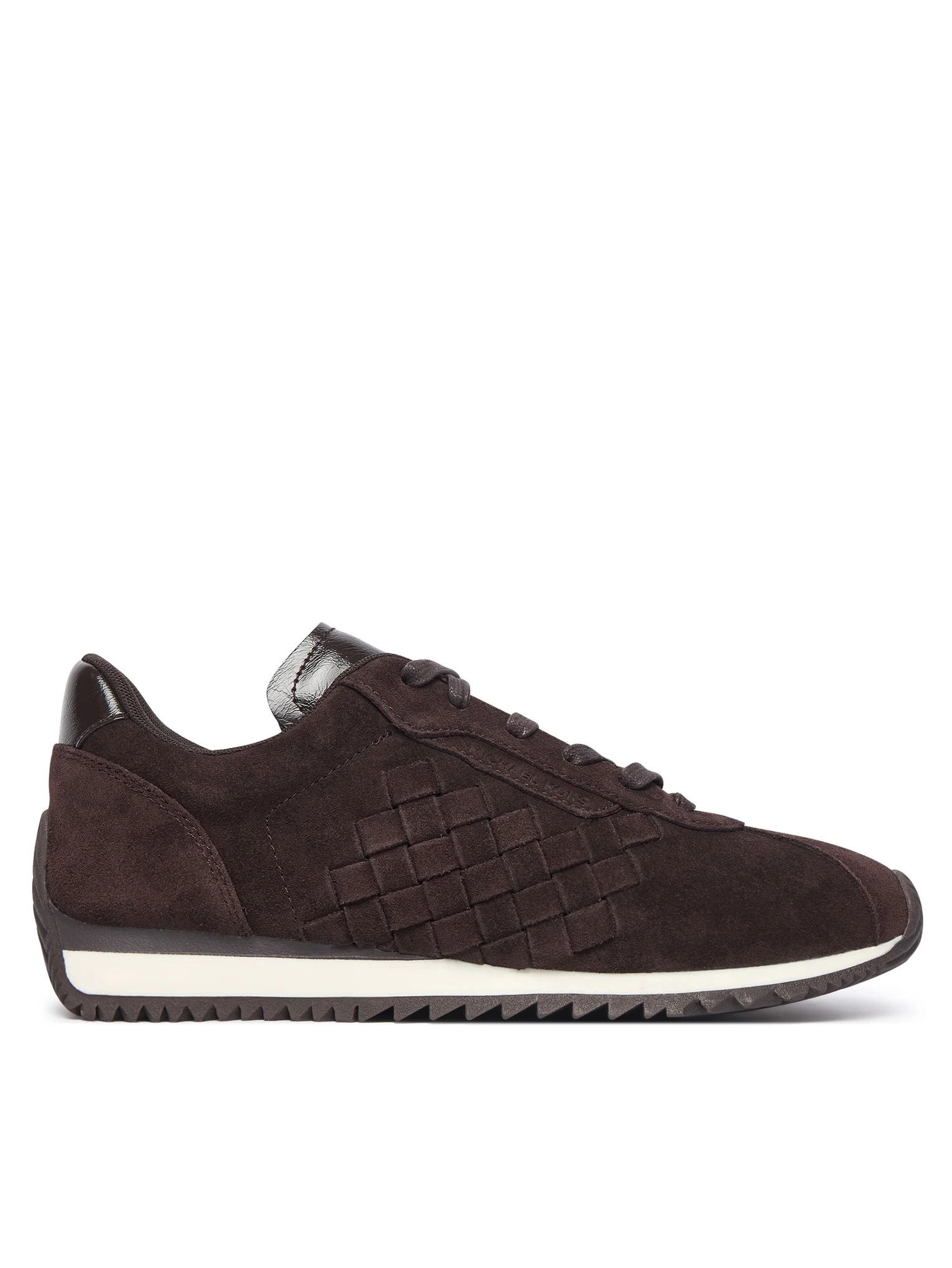 MICHAEL KORS RHODES WOVEN SUEDE LEATHER SNEAKERS
