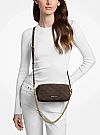 MICHAEL KORS BRYANT SMALL LOGO EMBOSSED SUEDE CONVERTIBLE CROSBODDY ΤΣΑΝΤΑ