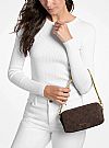 MICHAEL KORS BRYANT SMALL LOGO EMBOSSED SUEDE CONVERTIBLE CROSBODDY ΤΣΑΝΤΑ