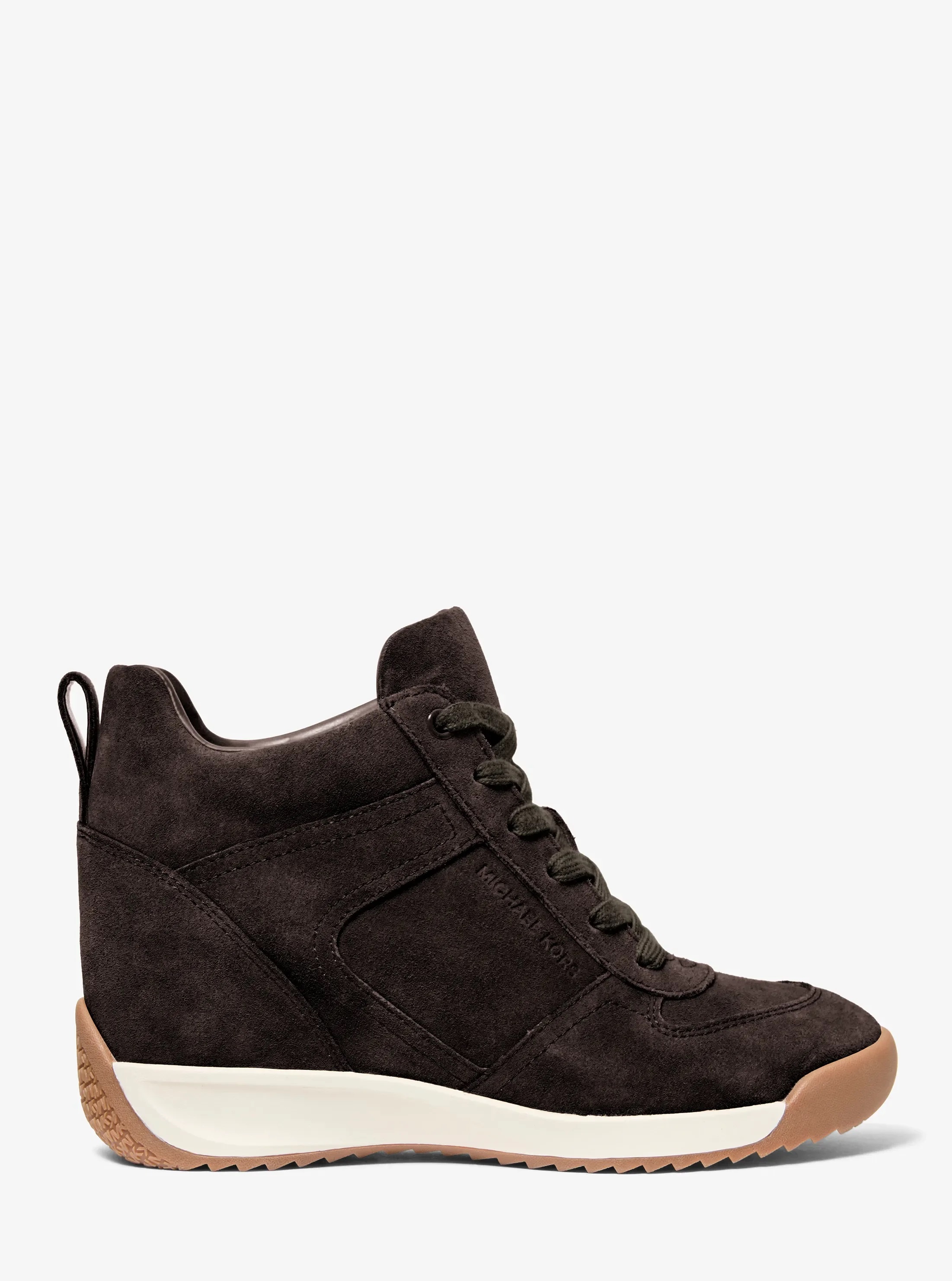 MICHAEL KORS NIKKO S2 SUEDE WEDGE SNEAKERS