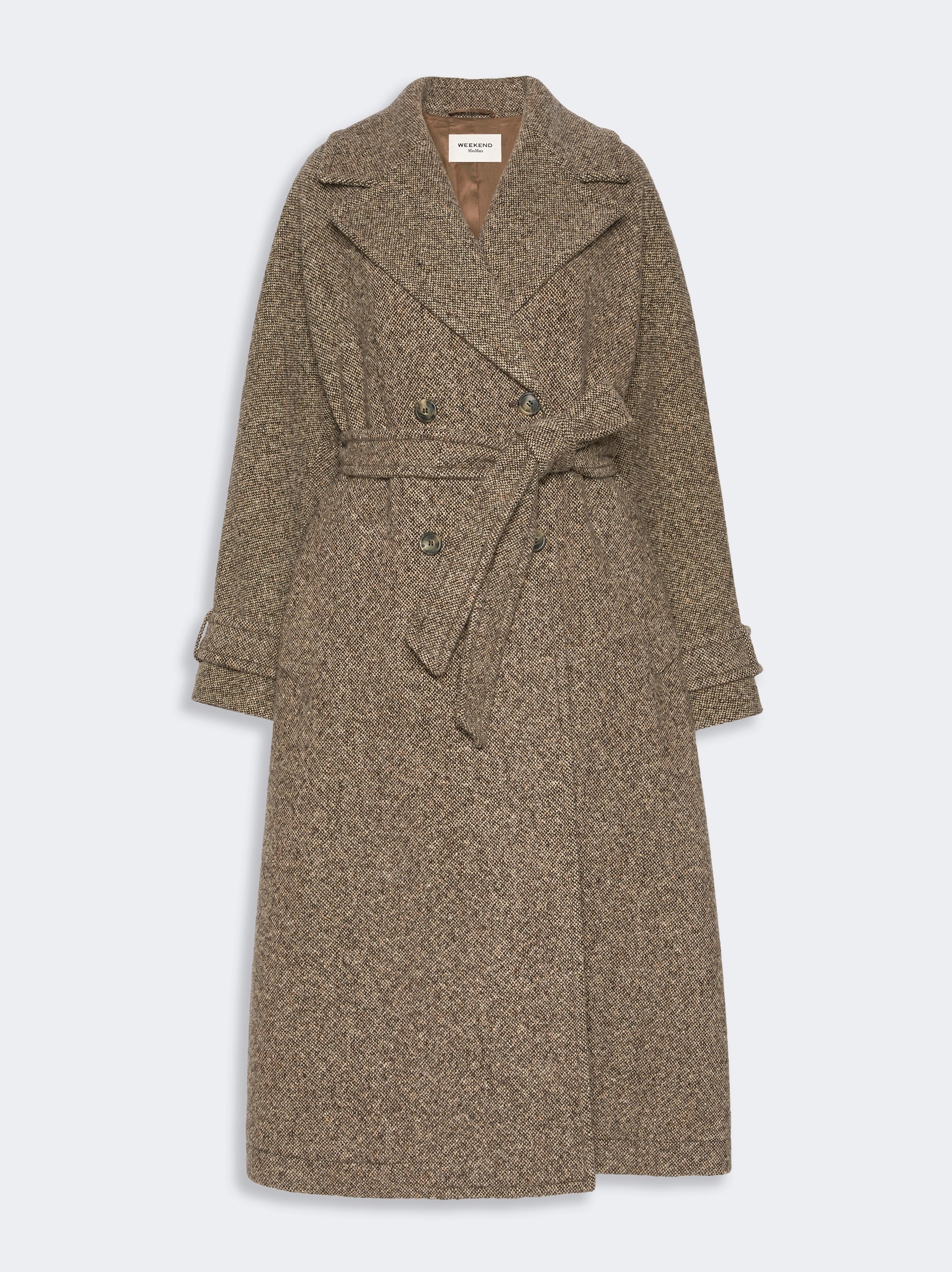 WEEKEND MAX MARA WKDTEMA LONG WOOL BLEND TWEED ΠΑΛΤΟ 