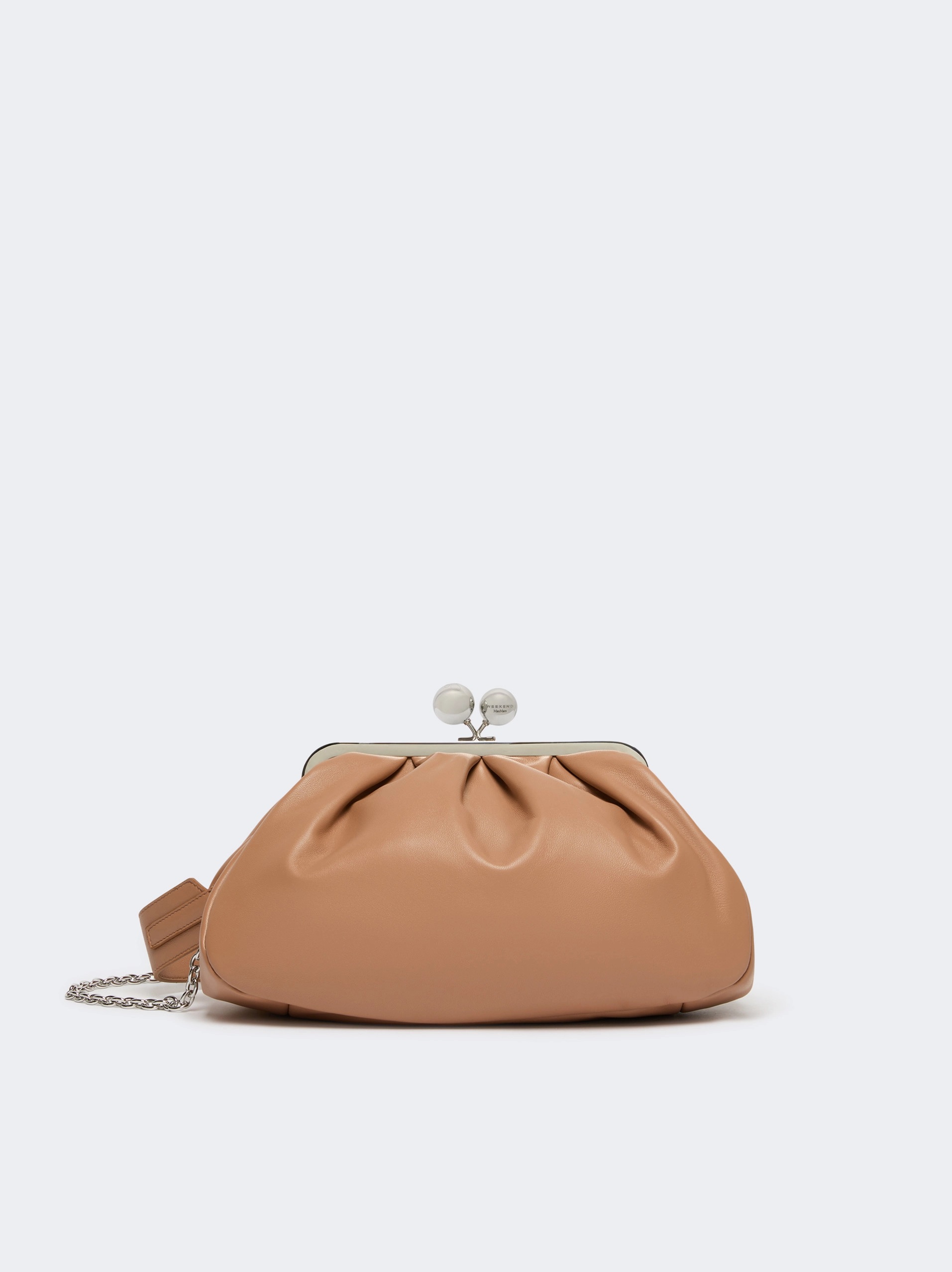 WEEKEND MAX MARA CUBICO MEDIUM SHEEPSKIN PASTICCINO ΤΣΑΝΤΑ