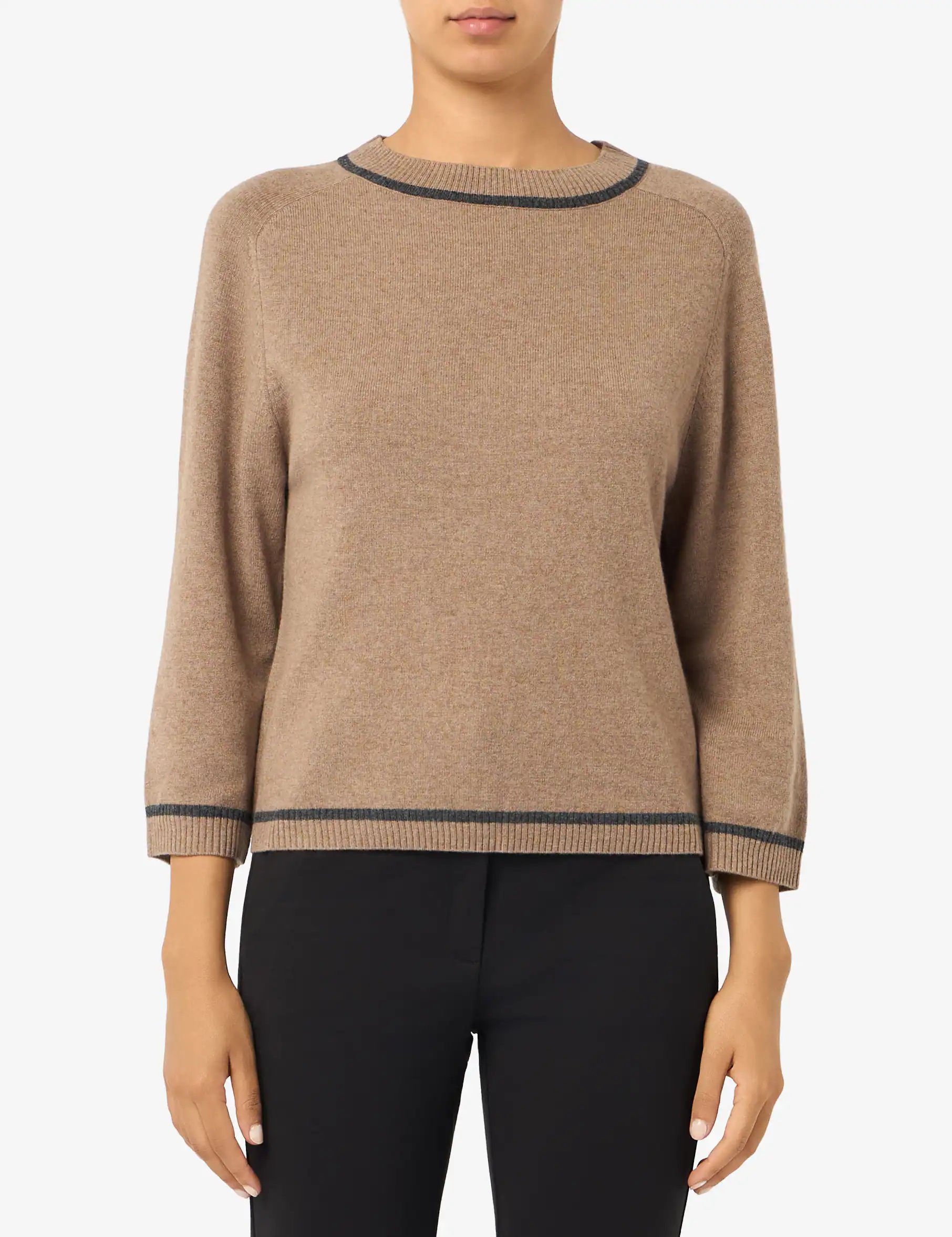 EMME EMMEGREGE WOOL AND CASHMERE ΠΛΕΚΤΟ