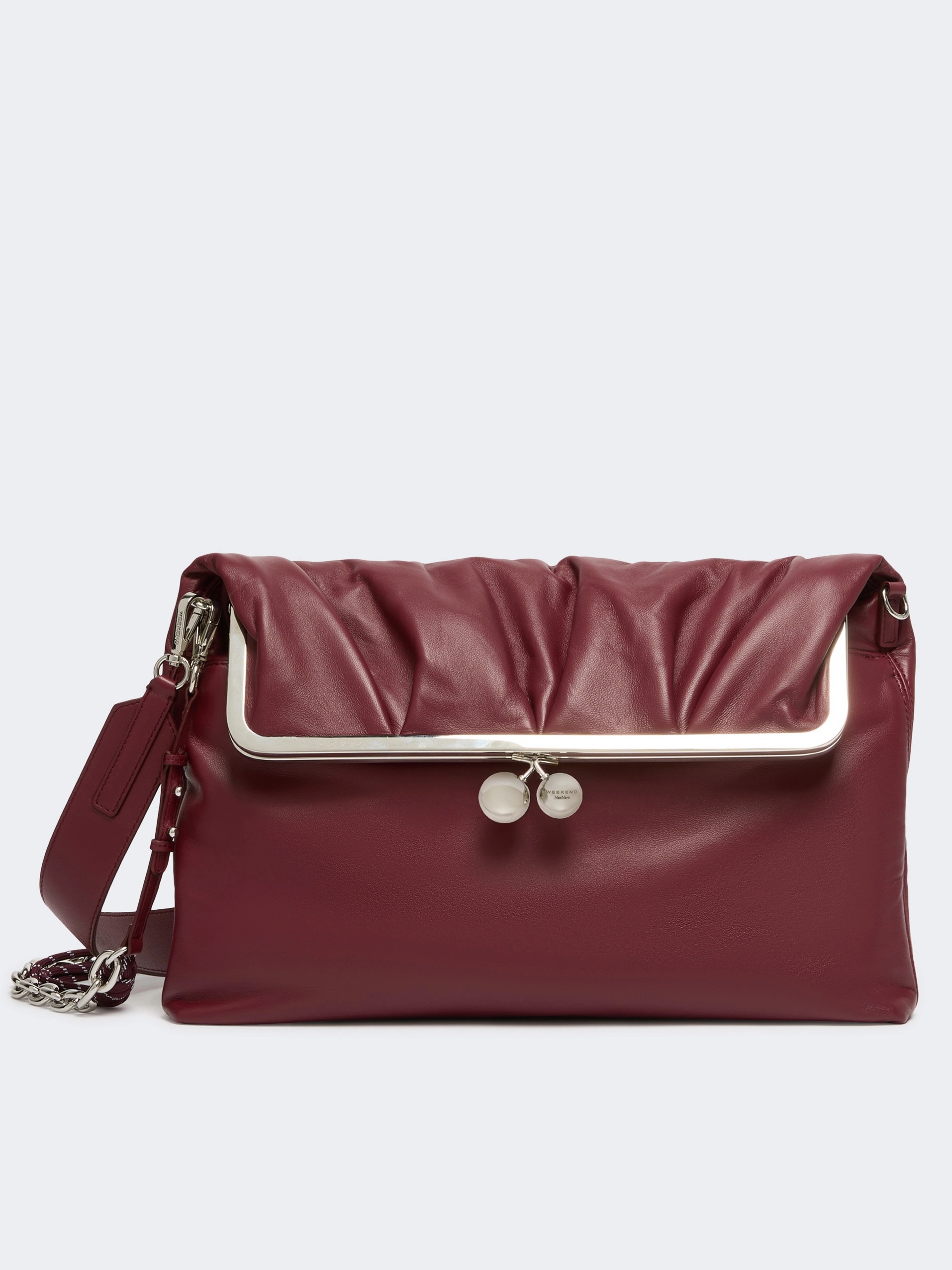 WEEKEND MAX MARA WKASLALOM CLUTCH STYLE SHEEPSKIN PASTICCINO ΤΣΑΝΤΑ  