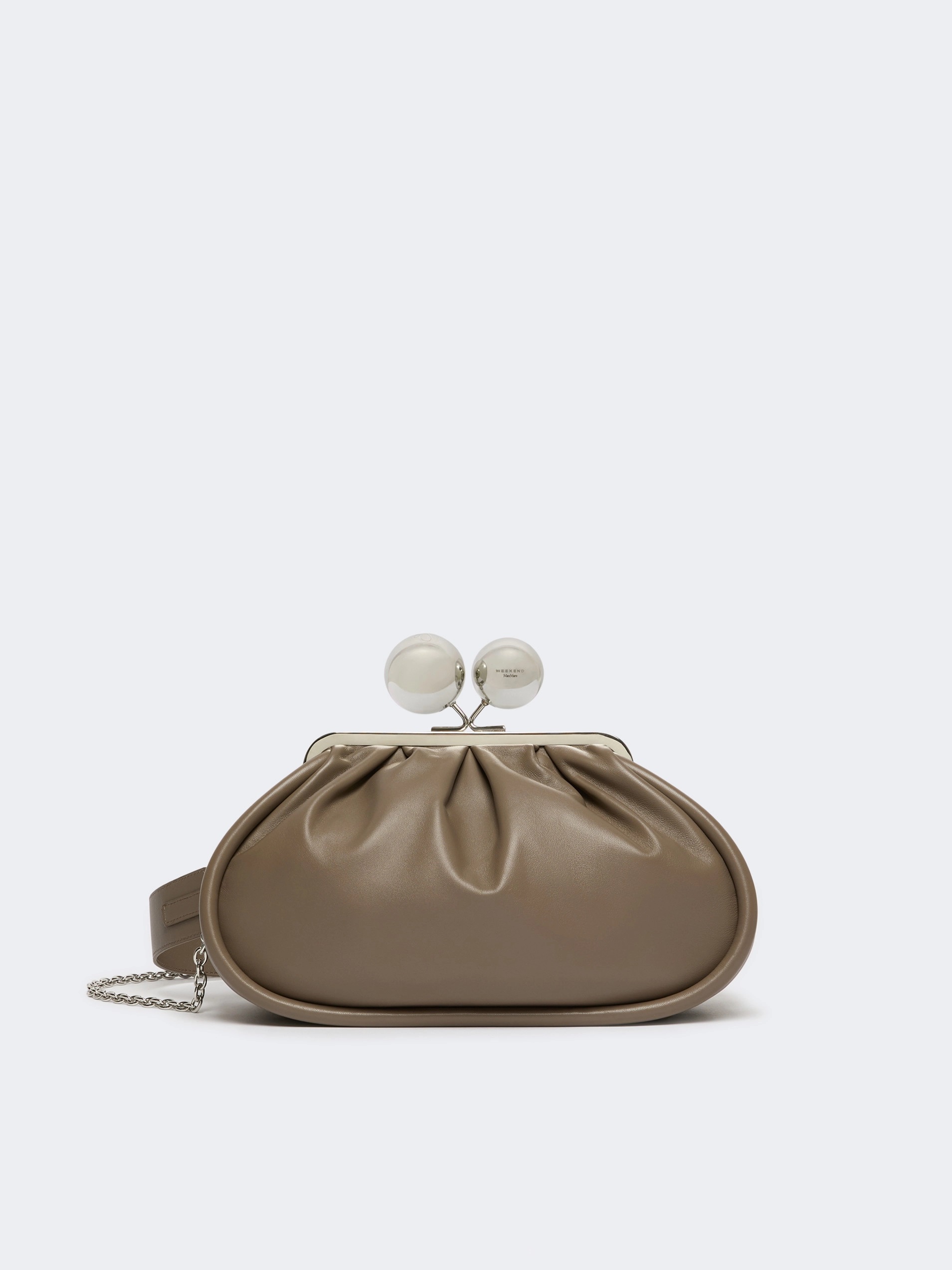WEEKEND MAX MARA MILVANEW MEDIUM IN GLOSSY NAPPA LEATHER PASTICCINO ΤΣΑΝΤΑ