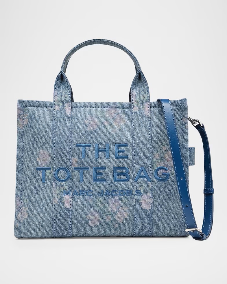 MARC JACOBS THE MEDIUM ANTIQUE FLORAL DENIM TOTE ΤΣΑΝΤΑ
