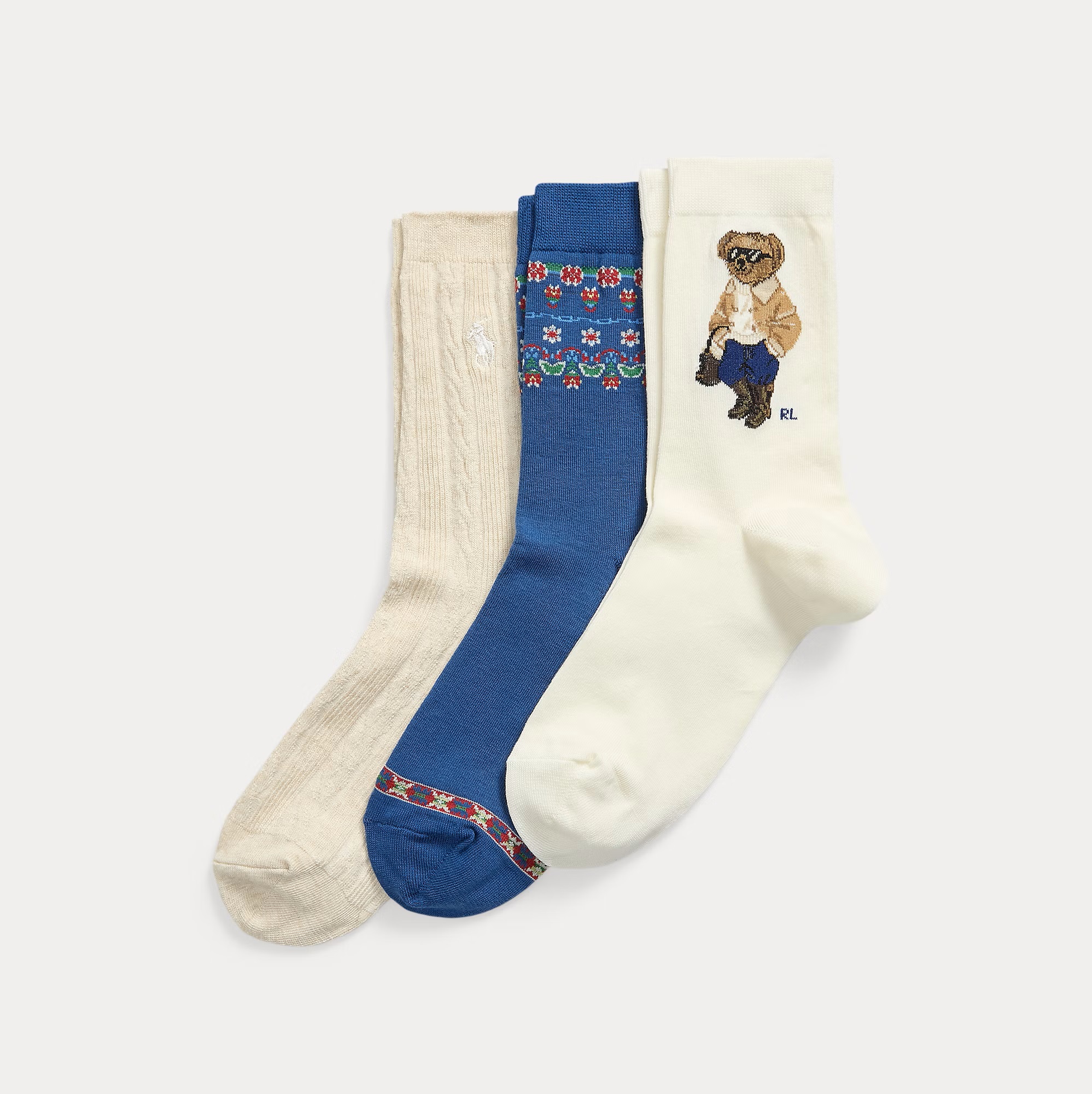 POLO RALPH LAUREN POLO BEAR FLORAL CREW 3-PACK ΚΑΛΤΣΕΣ