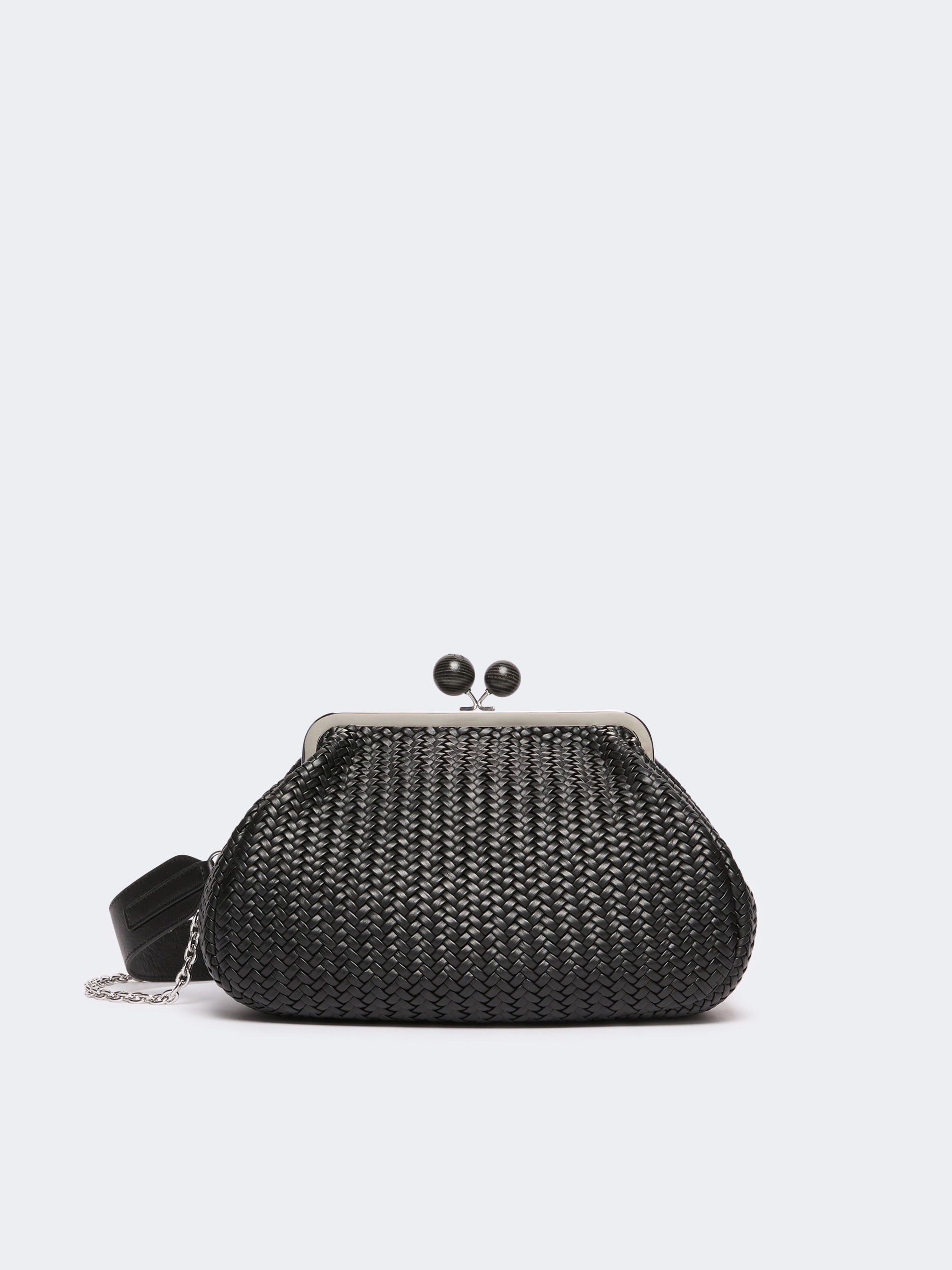 WEEKEND MAX MARA WKAERE MEDIUM IN WOVEN LEATHER PASTICCINO ΤΣΑΝΤΑ